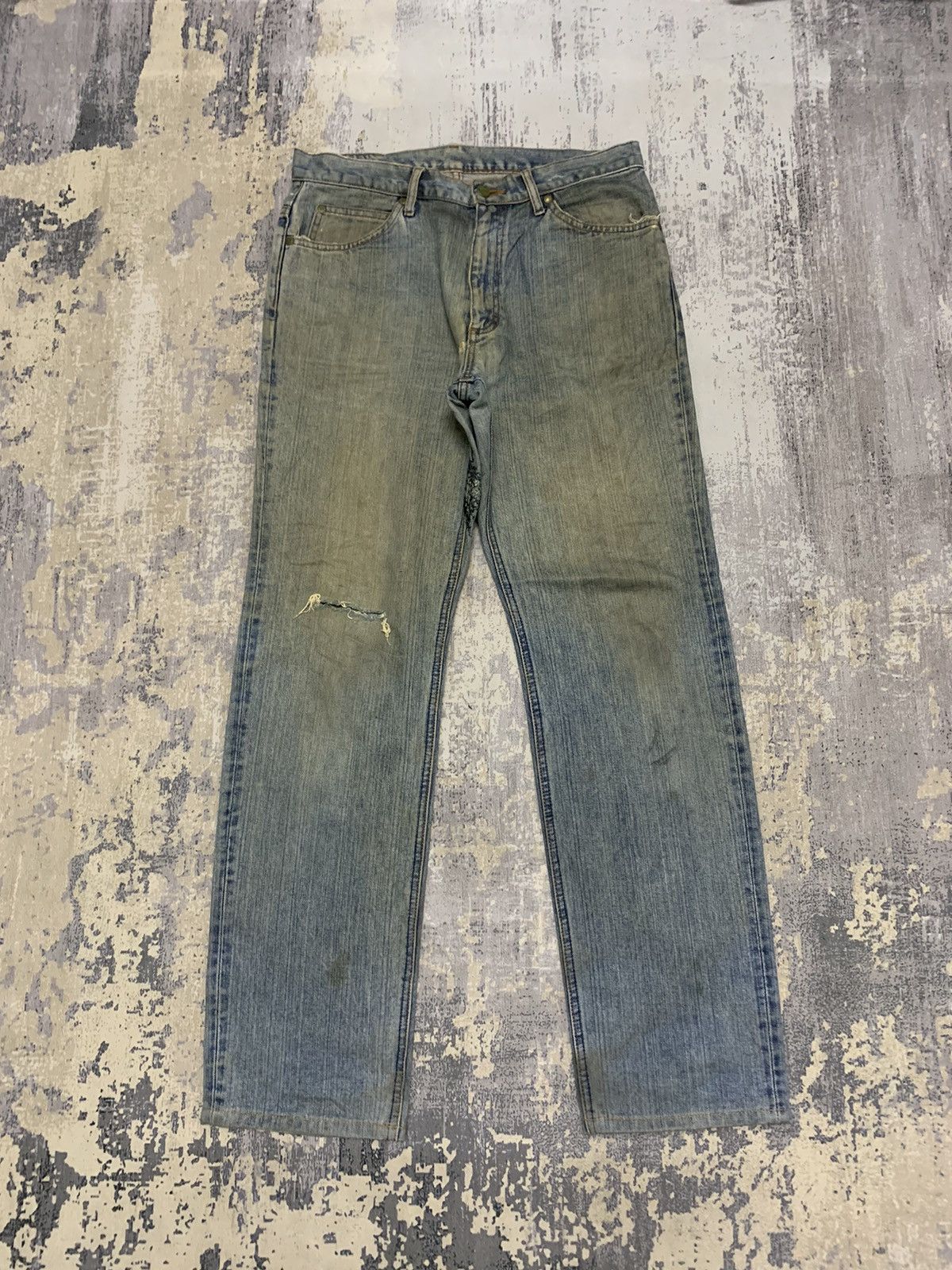 Lee Rusty LEE Distressed Denim Mud Wash Jean 33x31 Size US 33 - 1 Thumbnail