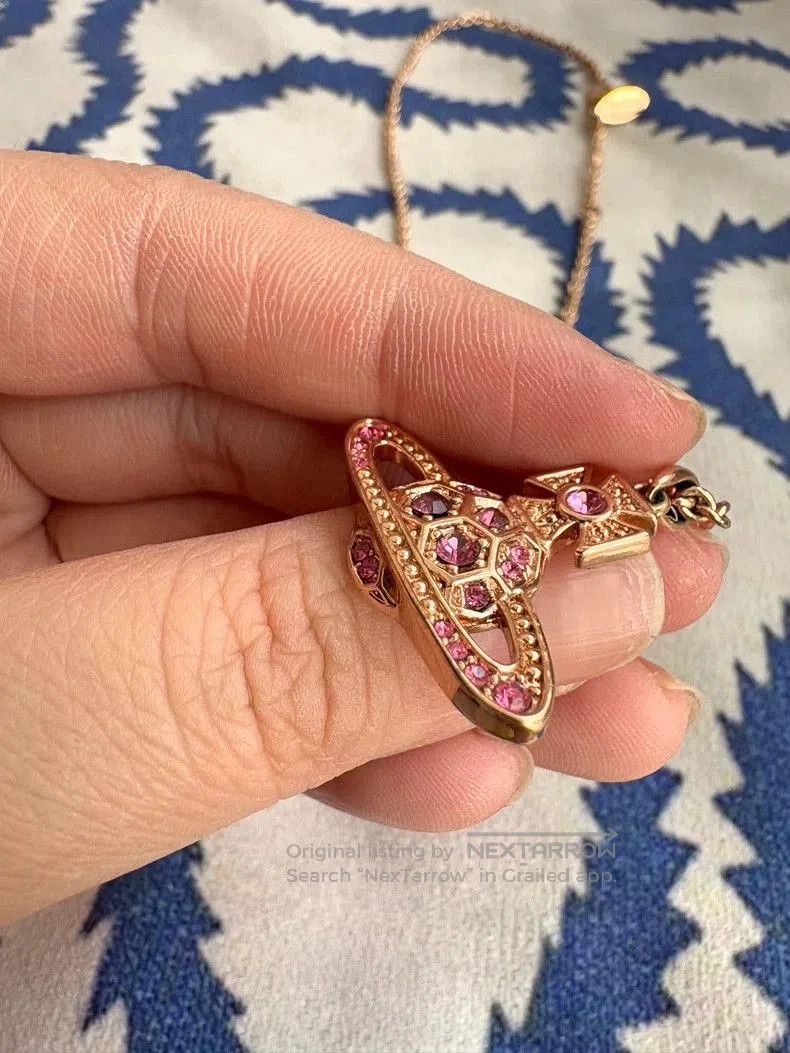 Vivienne Westwood Vivienne Westwood Pink Saturn Necklace. Size ONE SIZE - 9 Thumbnail