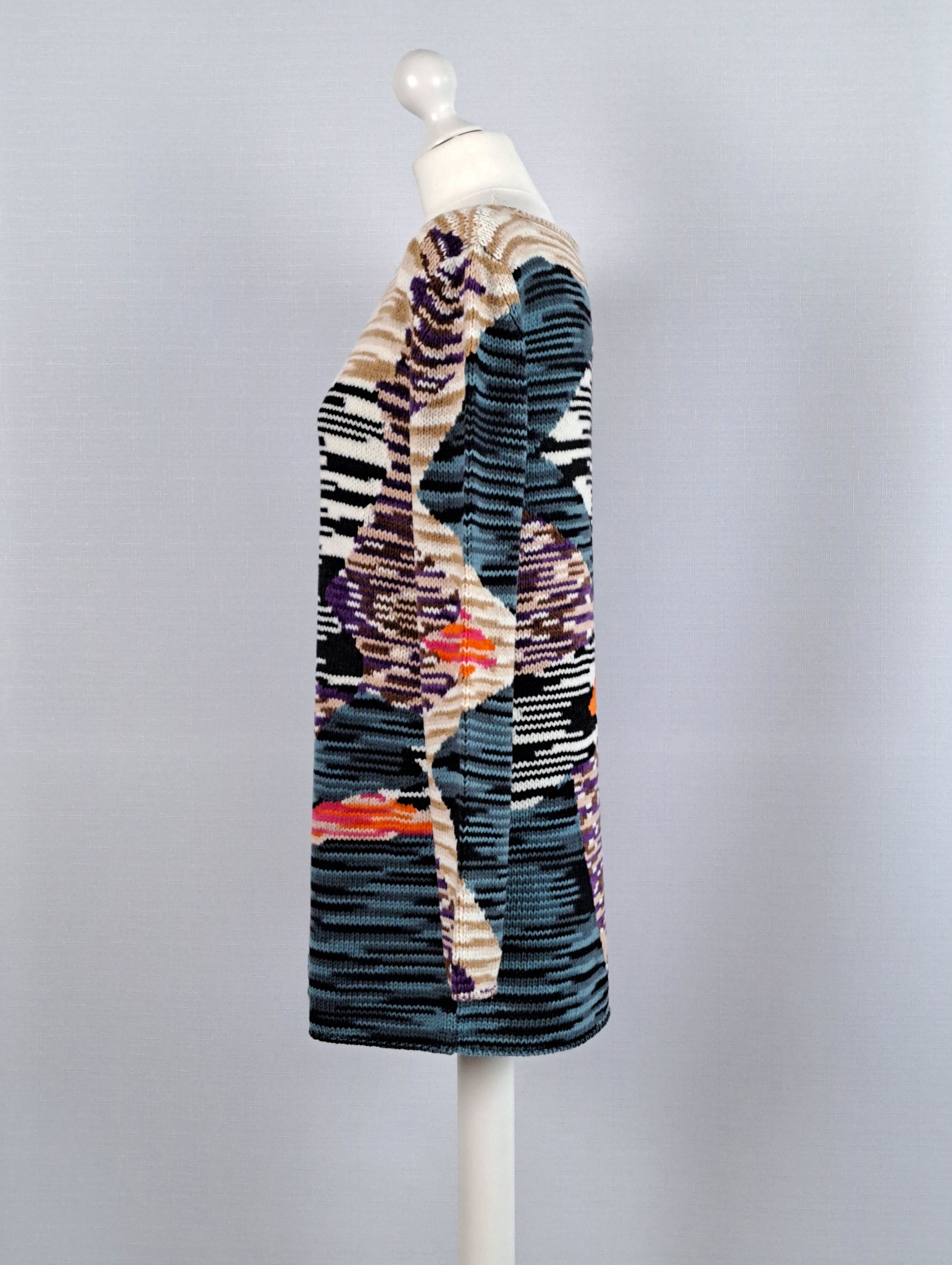Missoni MISSONI abstract pattern wool knit sweater. Size 38 Size M / US 6-8 / IT 42-44 - 4 Thumbnail