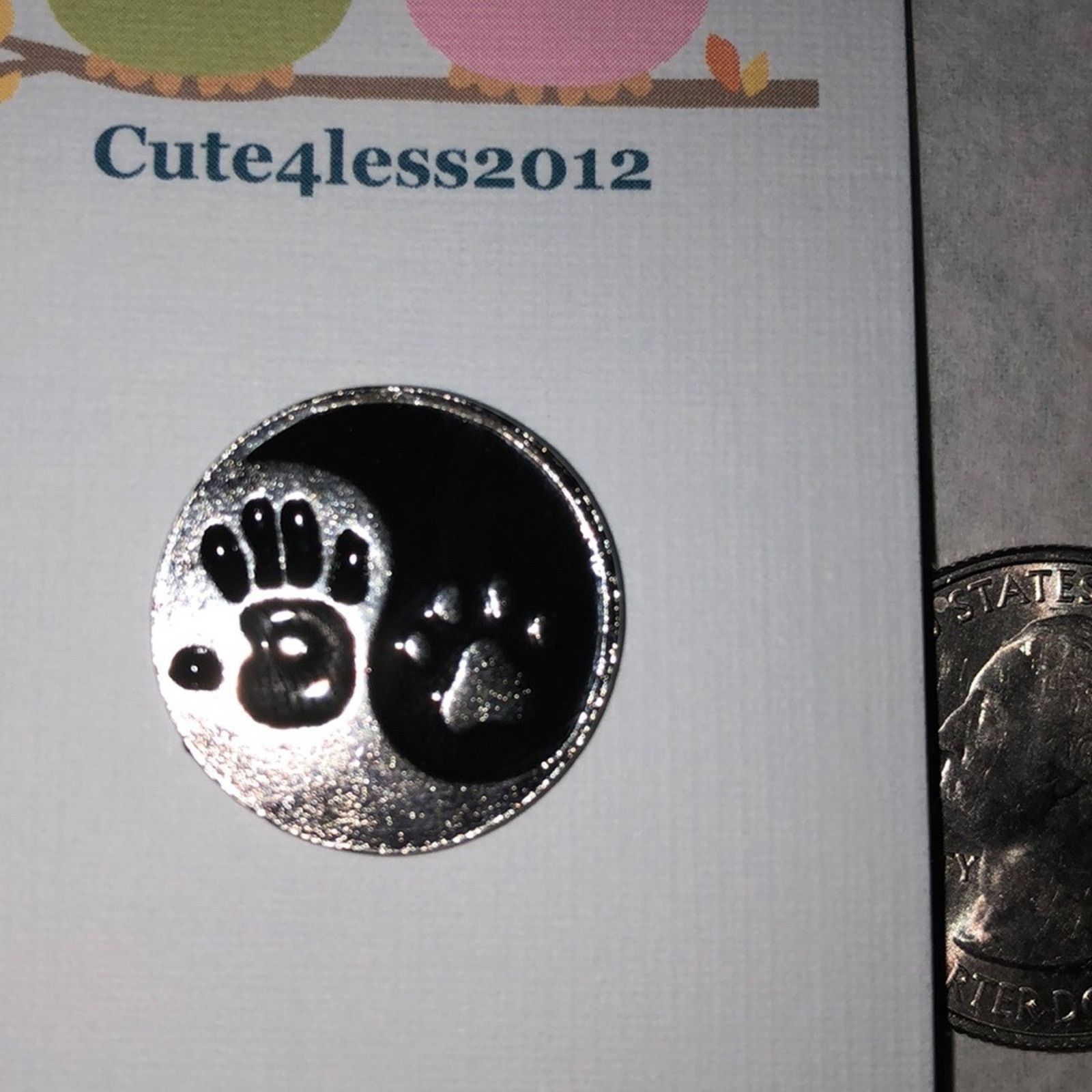 Other Paw Hand Ying Yang Pin Brooch Size ONE SIZE - 1 Thumbnail