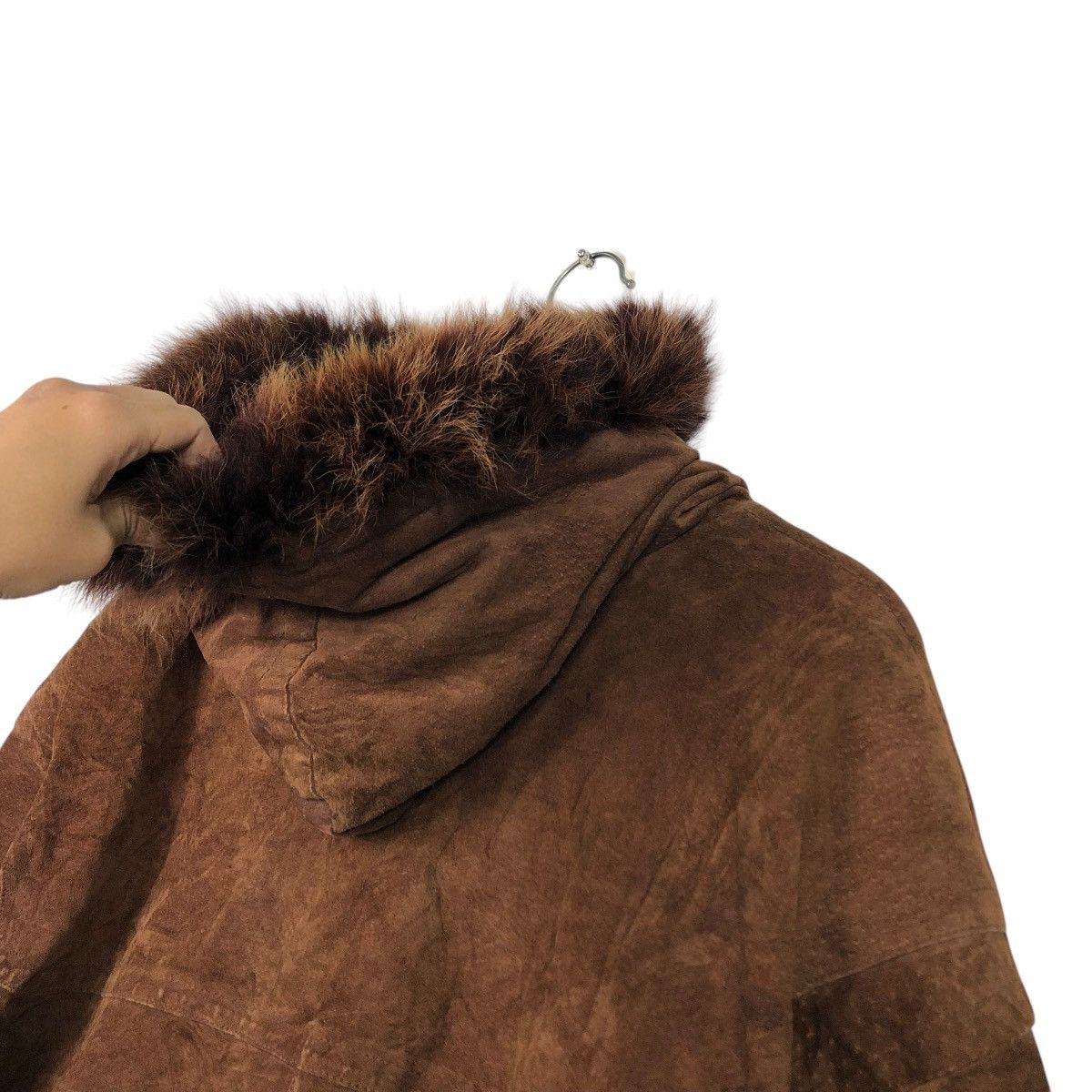 Vintage 🔥VINTAGE LEATHER JACKET HUNTING G-III MINK FUR HOODIE Size US M / EU 48-50 / 2 - 12 Thumbnail