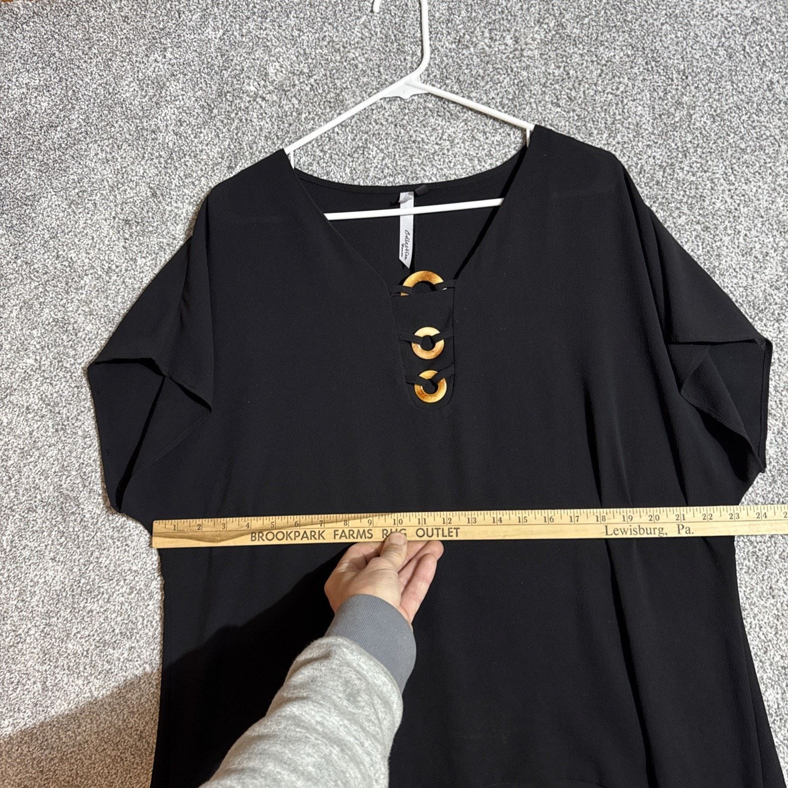 Other Tunic Top Womens 1X Plus Asymmetrical Boho Artisan Draped Size XL / US 12-14 / IT 48-50 - 3 Thumbnail