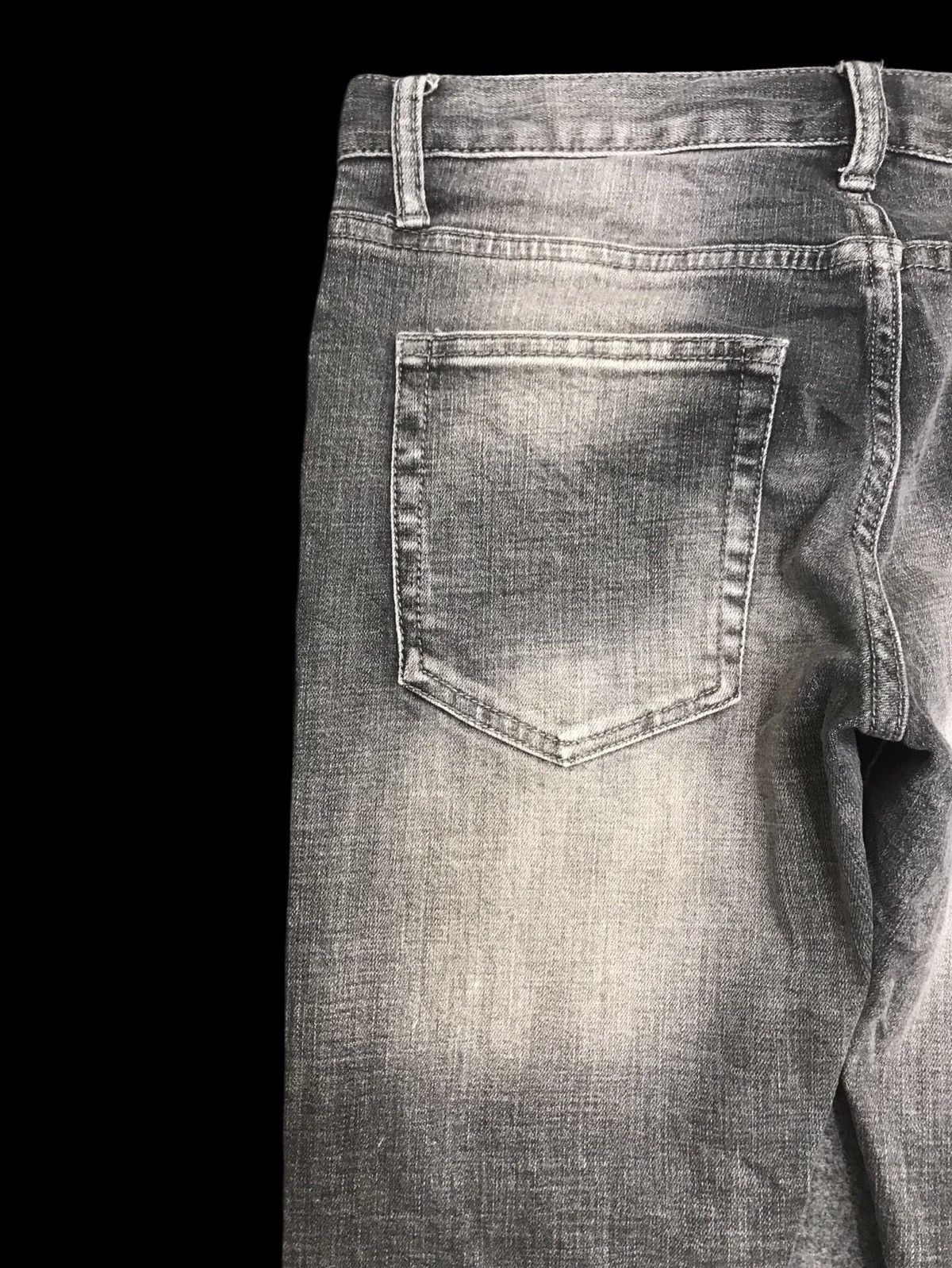 Japanese Brand 💥mnml Black Stone Wash Skinny Distressed Denim F191 Size US 32 / EU 48 - 11 Thumbnail