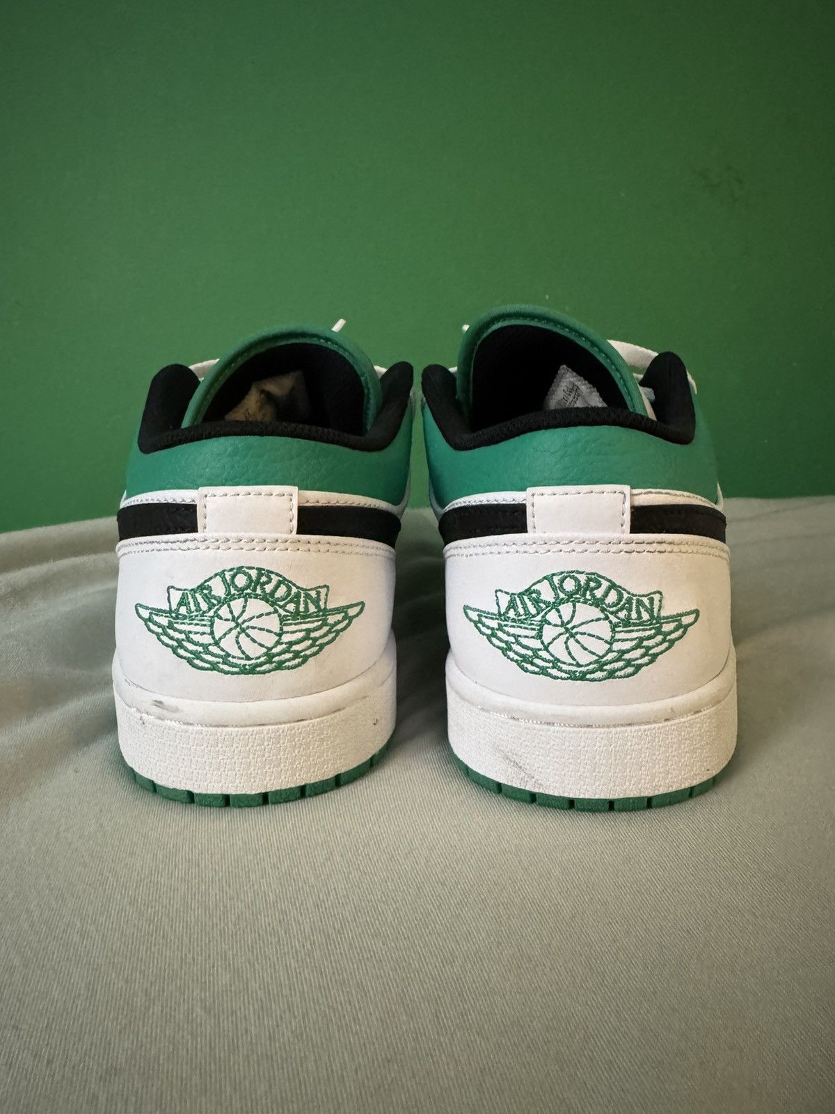 Jordan Brand Jordan 1 low white lucky green 2020 Size US 11 / EU 44 - 3 Thumbnail