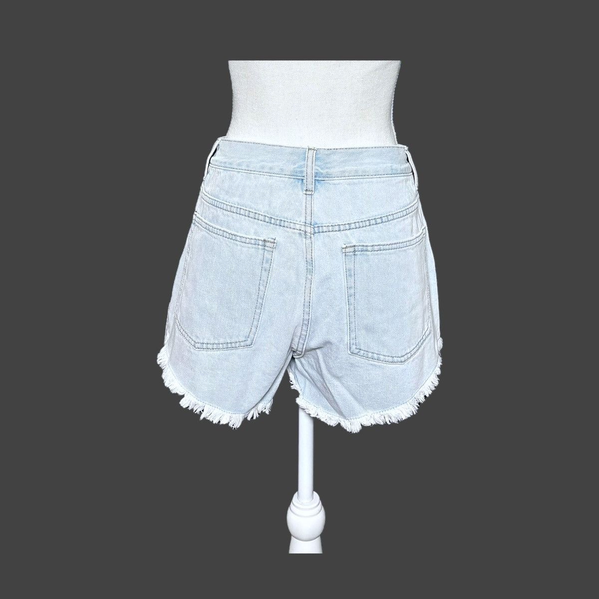 Other On Twelfth Light Indigo Sequin & Fringed Denim Shorts Sz M Size 28" / US 6 / IT 42 - 6 Thumbnail