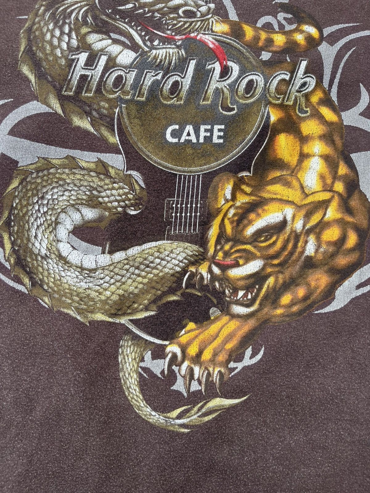 Hard Rock Cafe × Vintage Vintage Hard Rock Cafe Athens y2k dragon tiger tee t-shirt Size US L / EU 52-54 / 3 - 16 Thumbnail