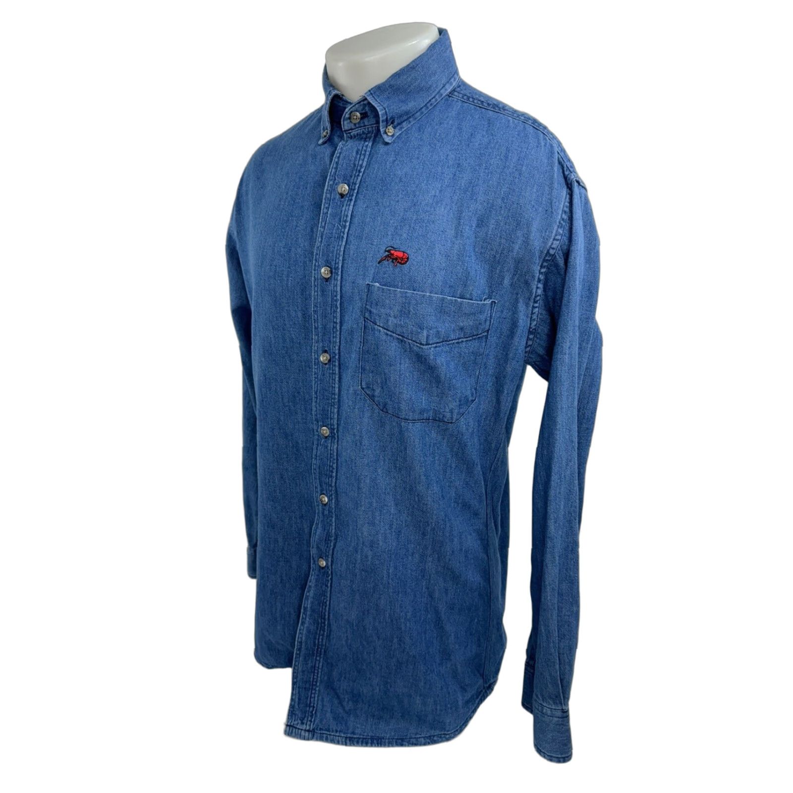 Denime Perlis - Denim Embroidered Crawfish Mens L Shirt Size US L / EU 52-54 / 3 - 1 Thumbnail