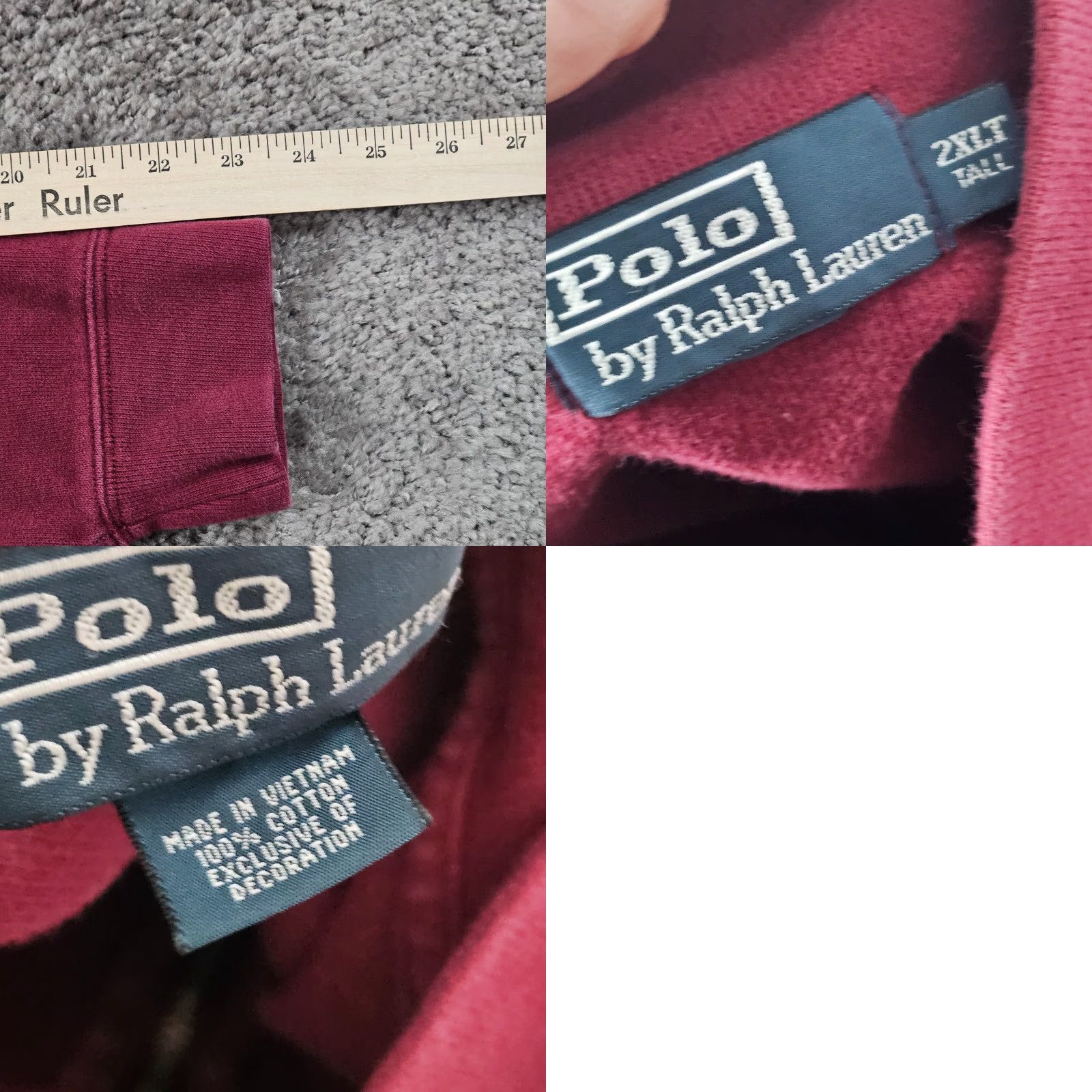 Polo Ralph Lauren Polo Ralph Lauren Sweater Mens 2XLT Red 1/4 Zip Mock Neck Long Sleeve Pullover Solid Preppy Classic Mens Size US XXL / EU 58 / 5 - 8 Thumbnail