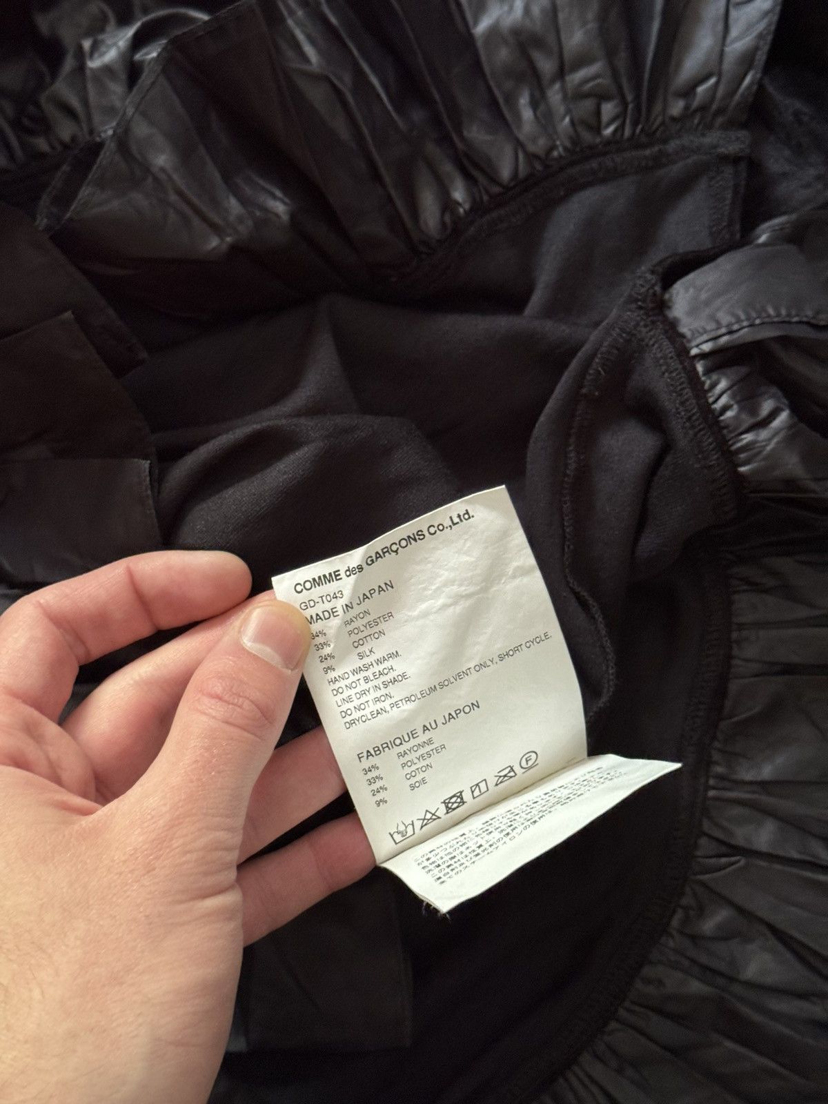 Comme des Garcons Vintage Comme Des Garçons y2k Japanese Black Long Sleeve Size L / US 10 / IT 46 - 10 Thumbnail