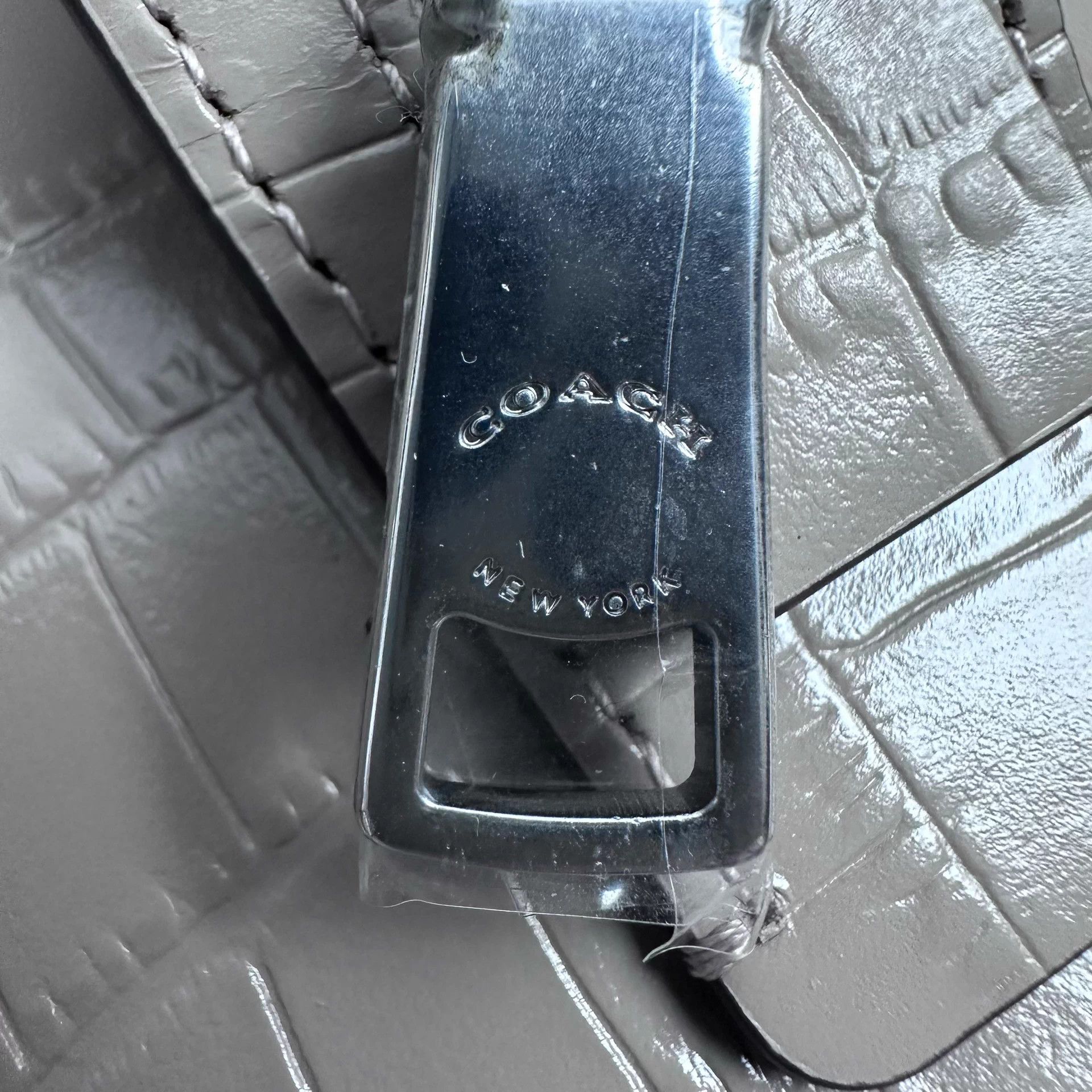 Coach Coach 22 Croc-Embossed Leather Crossbody Slate Gray S Size ONE SIZE - 9 Thumbnail