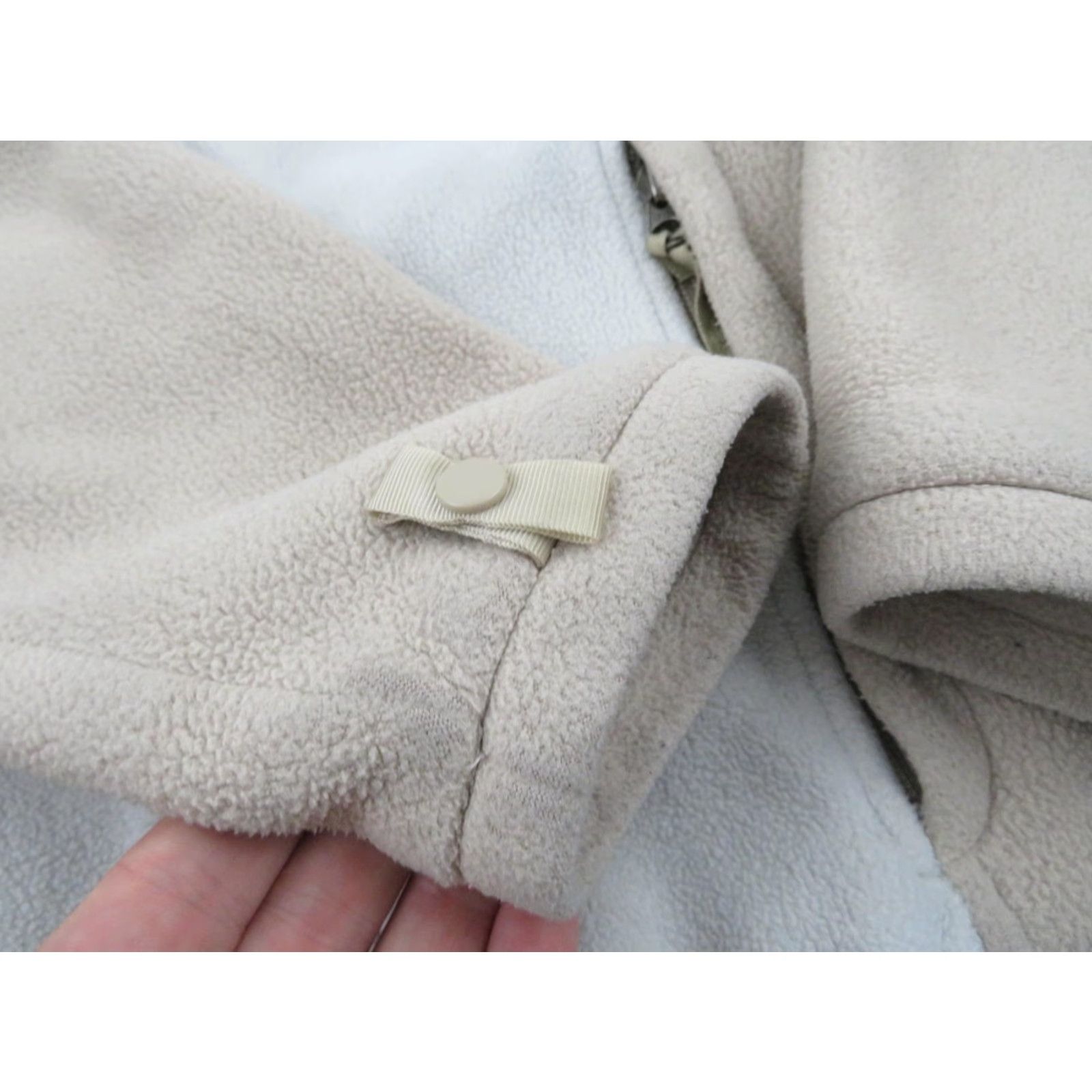 The North Face VINTAGE The North Face White Fleece Windbreaker Jacket Coat Womens M Beige Brown Jacket Size M / US 6-8 / IT 42-44 - 6 Thumbnail