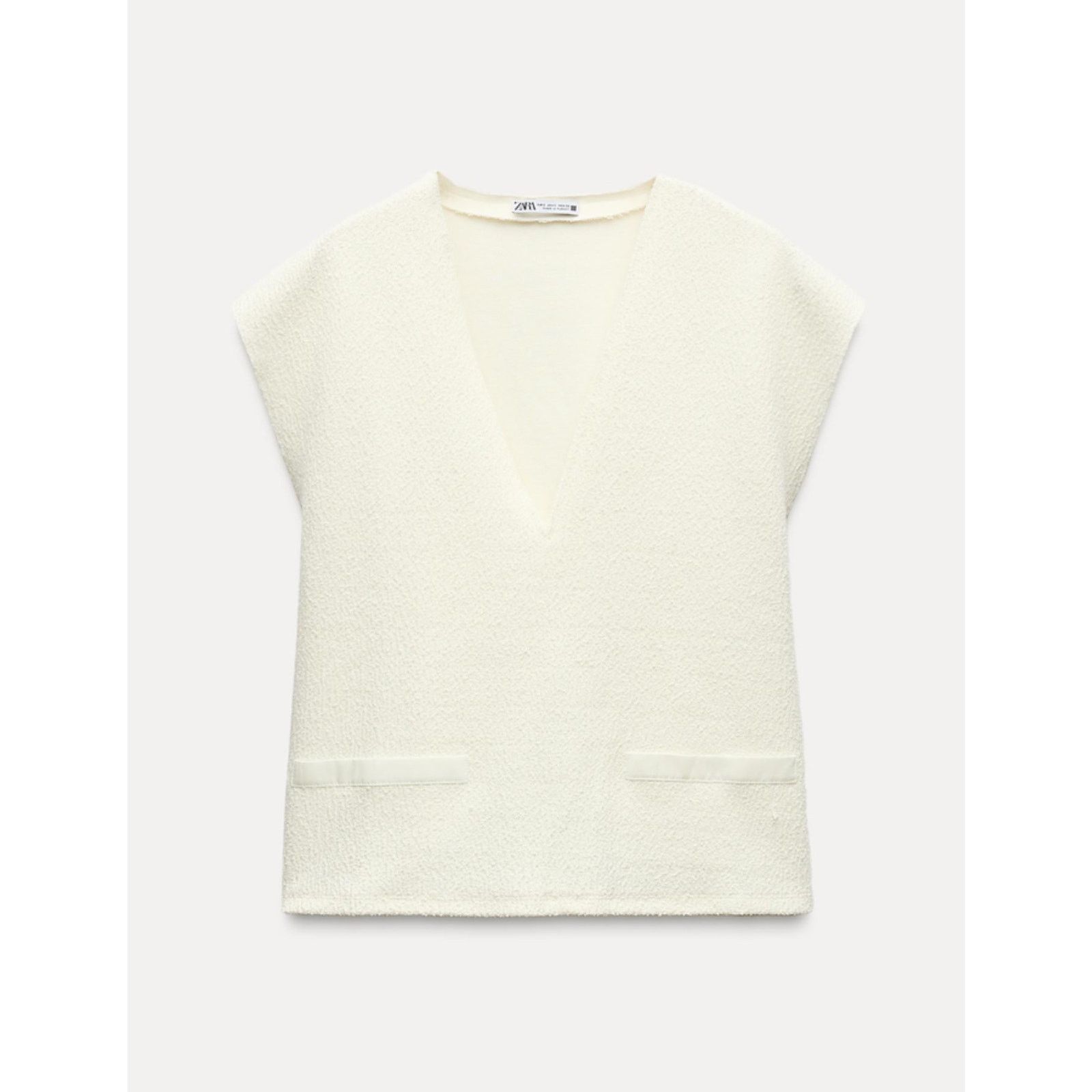 Zara Nwt- Zara- V-NECK WAISTCOAT TOP-S Size S / US 4 / IT 40 - 1 Thumbnail