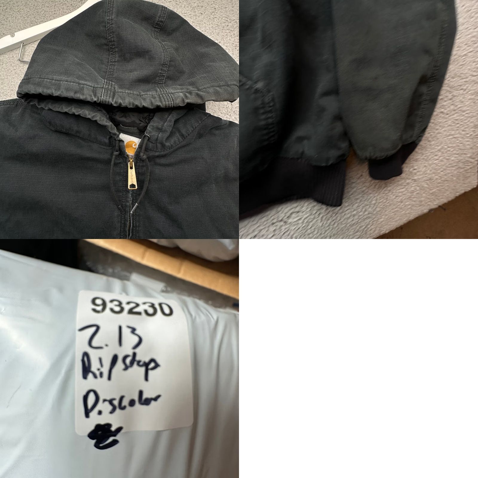 Carhartt Carhartt Jacket Quilted Hooded Zip 2XL Black Mens Ripstop Active Jac Quilt Lined Full Zip Size US XXL / EU 58 / 5 - 9 Thumbnail