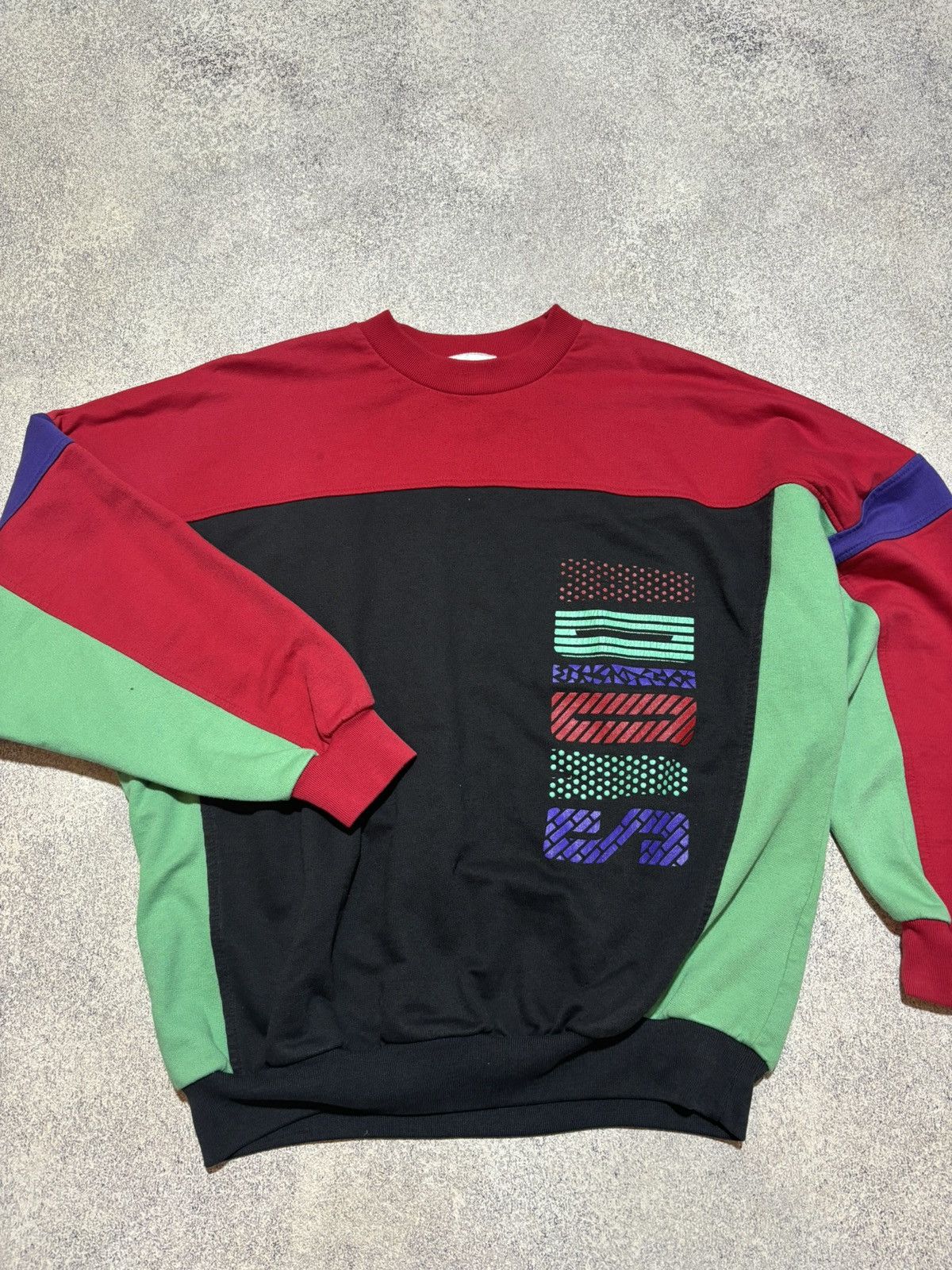 Adidas × Vintage Adidas Vintage Sweatshirt Multicolour Big Logo Y2K size M Size US M / EU 48-50 / 2 - 4 Thumbnail
