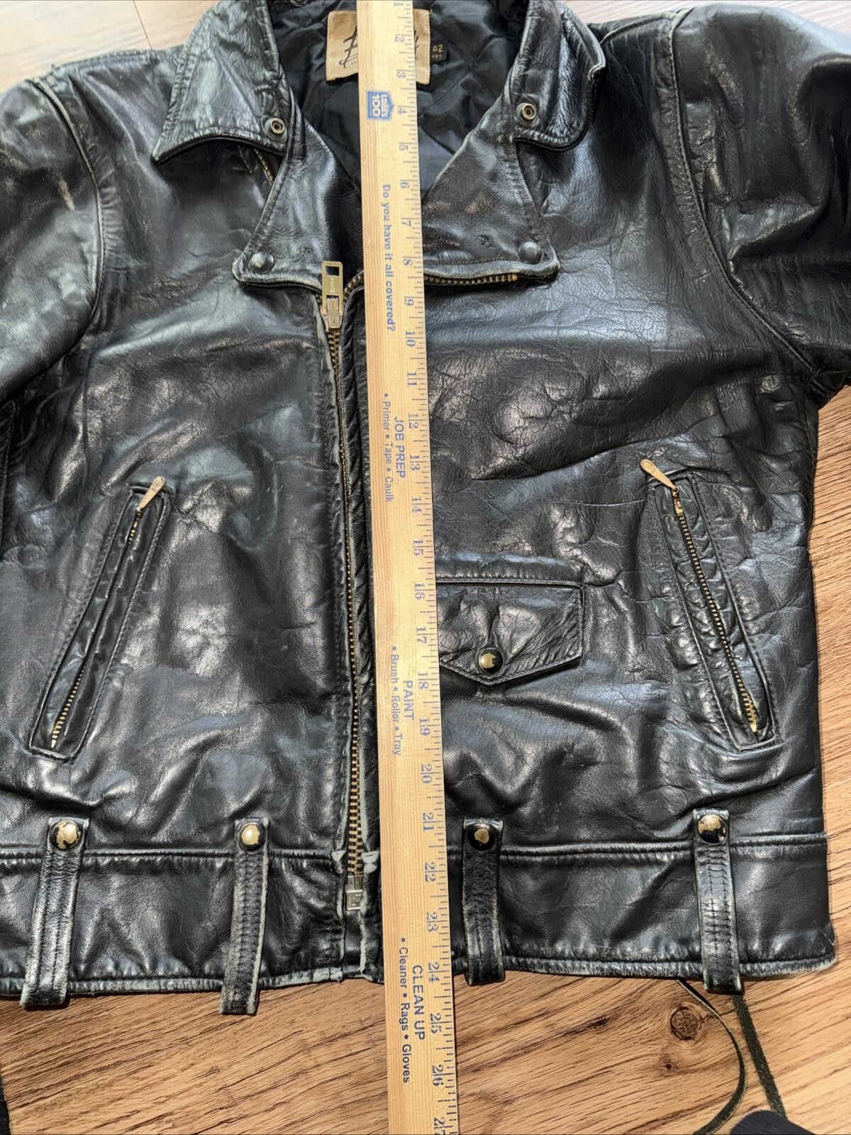 Other 1980’ VINTAGE Berman’s Black Leather Biker Jacket Men’s s 42 Size US M / EU 48-50 / 2 - 6 Thumbnail