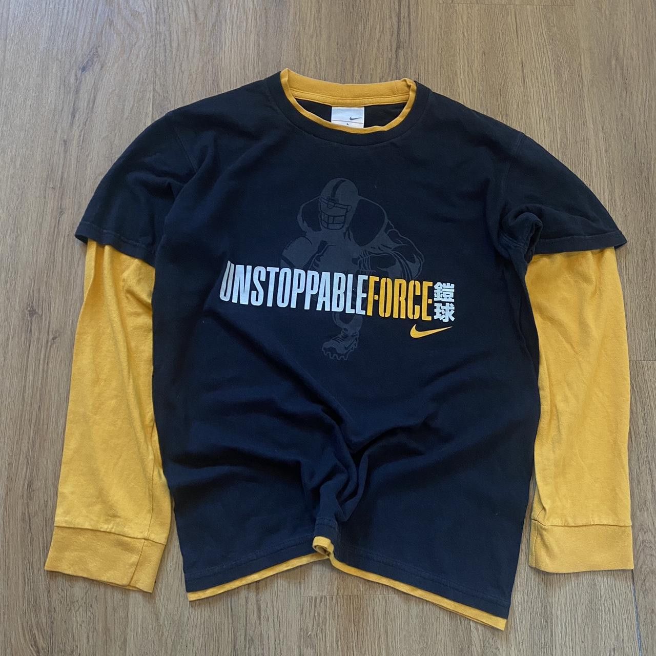 Nike Black and yellow Nike long sleeve top #streetwear Size US XS / EU 42 / 0 - 1 Thumbnail