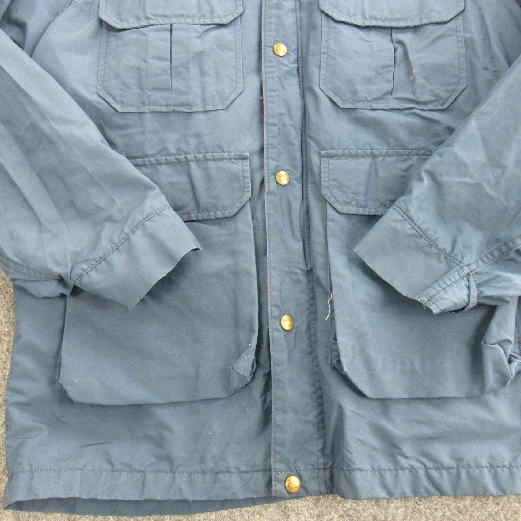 Vintage Woolrich Jacket Mens Large Blue Canvas Parka Wool Lined Hooded Outdoor Size US L / EU 52-54 / 3 - 3 Thumbnail