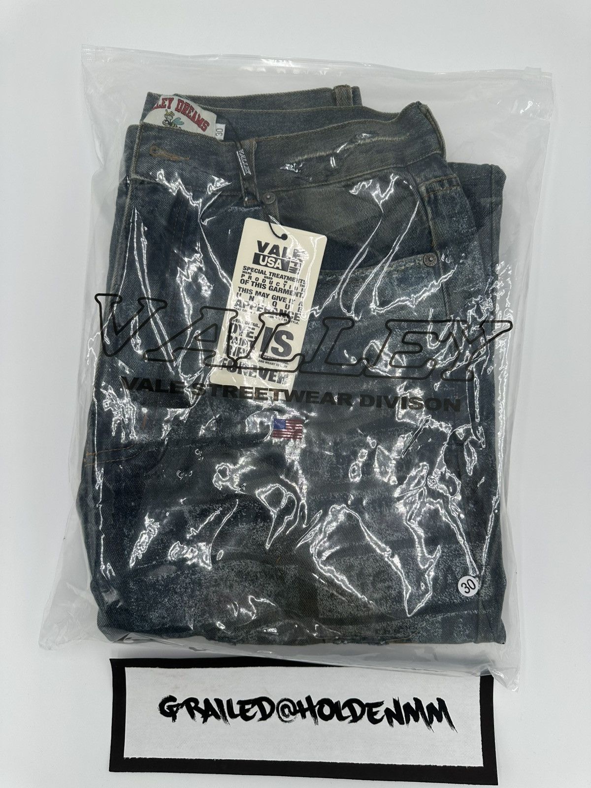 Vale Vale Forever Blue Denim Glitch Jeans Distressed Valley Size US 30 / EU 46 - 13 Thumbnail