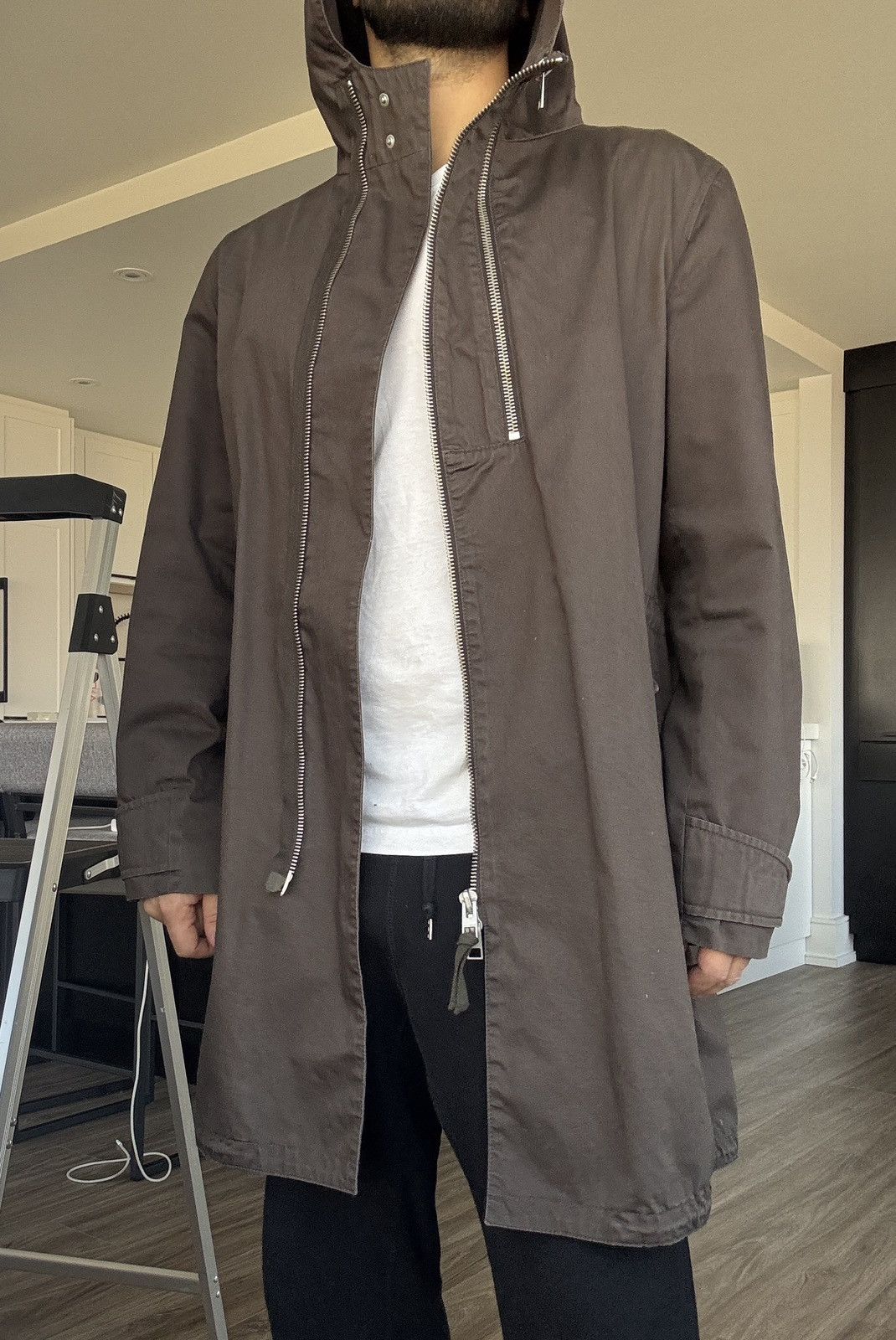 Allsaints Fishtail Cargo Parka Jacket Dark Brown Size US M / EU 48-50 / 2 - 9 Thumbnail