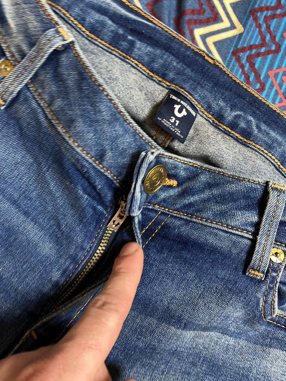 True Religion × Vintage Vintage True Religion Faded Denim Jeans Pants Size 31" - 2 Thumbnail