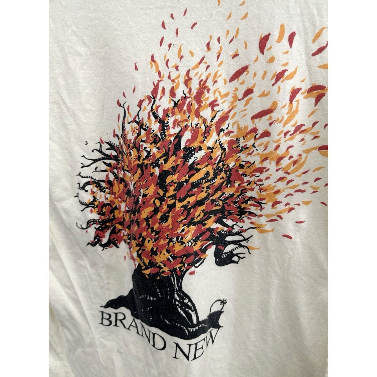 J Brand VTG Burning Concert Band MySpace Era Emo T-Shirt M Mens Cream Size M Size US M / EU 48-50 / 2 - 3 Thumbnail