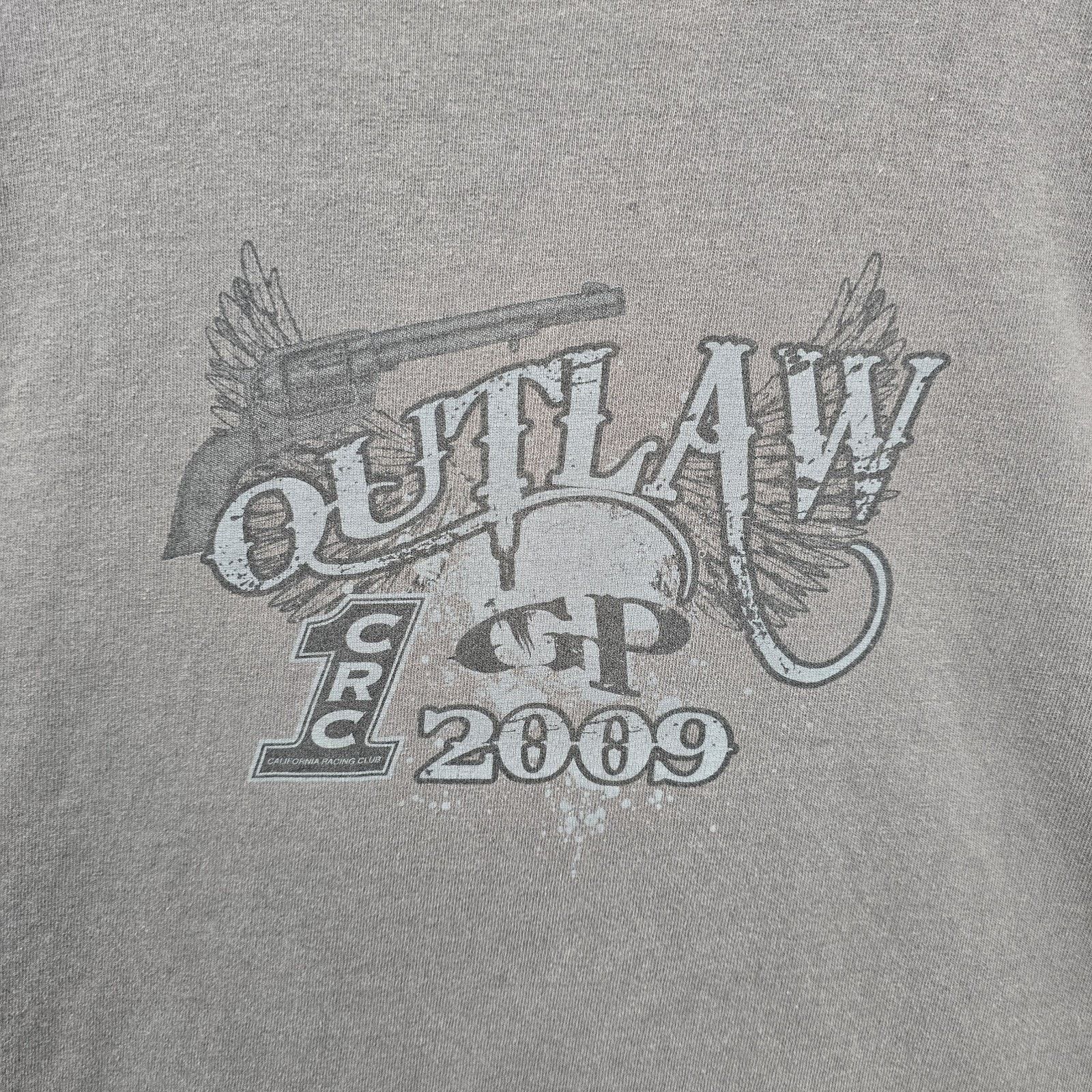 Gildan Outlaw Grand Prix CRC Motocross Shirt Mens XL Y2K 2009 Size US XL / EU 56 / 4 - 4 Thumbnail