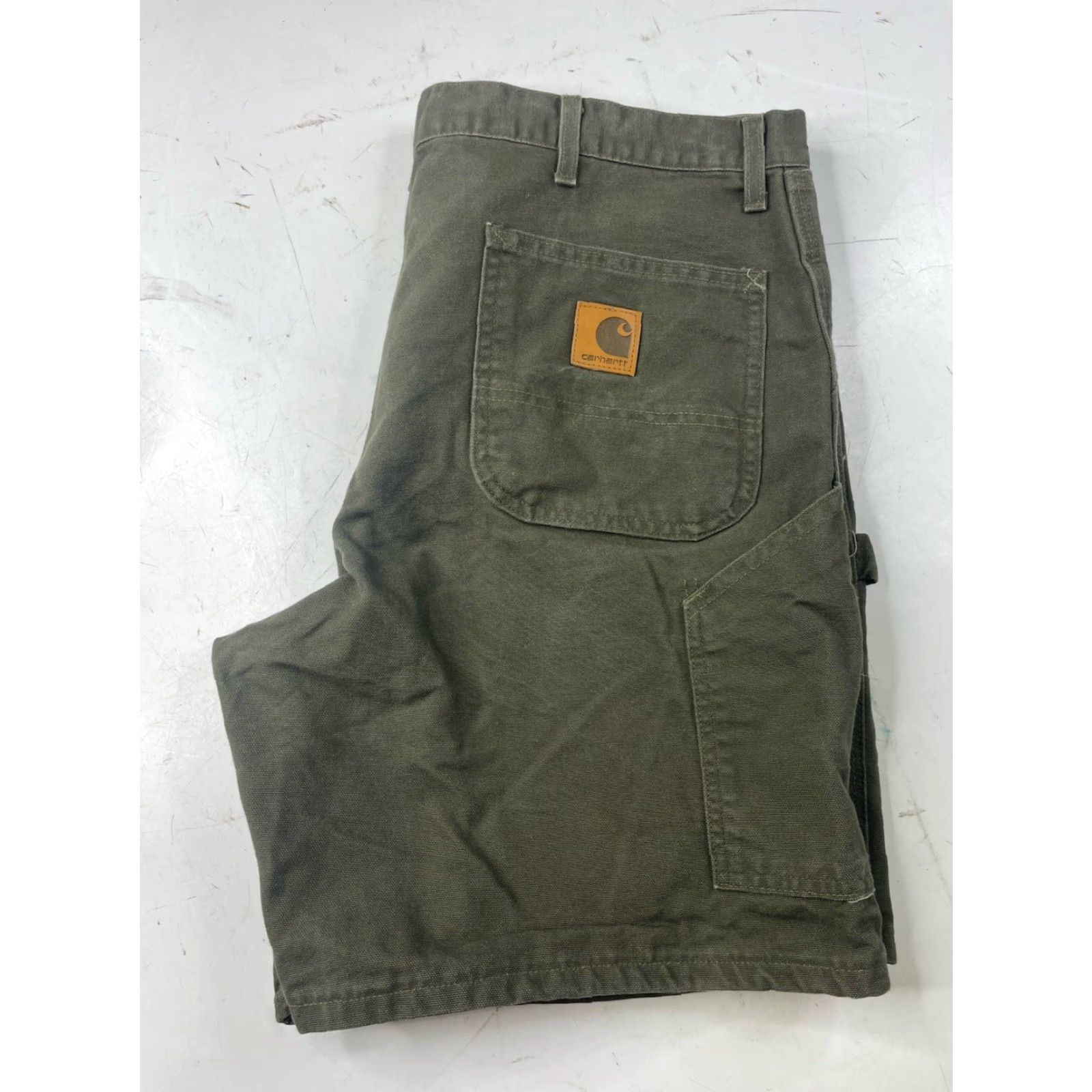 Carhartt VINTAGE Carhartt Work Shorts Men’s 40 Green Canvas Cargo 5-Pocket USA 90s Grunge Retro Utility Cotton Zipper Button Inseam 9in Size US 40 / EU 56 - 6 Thumbnail
