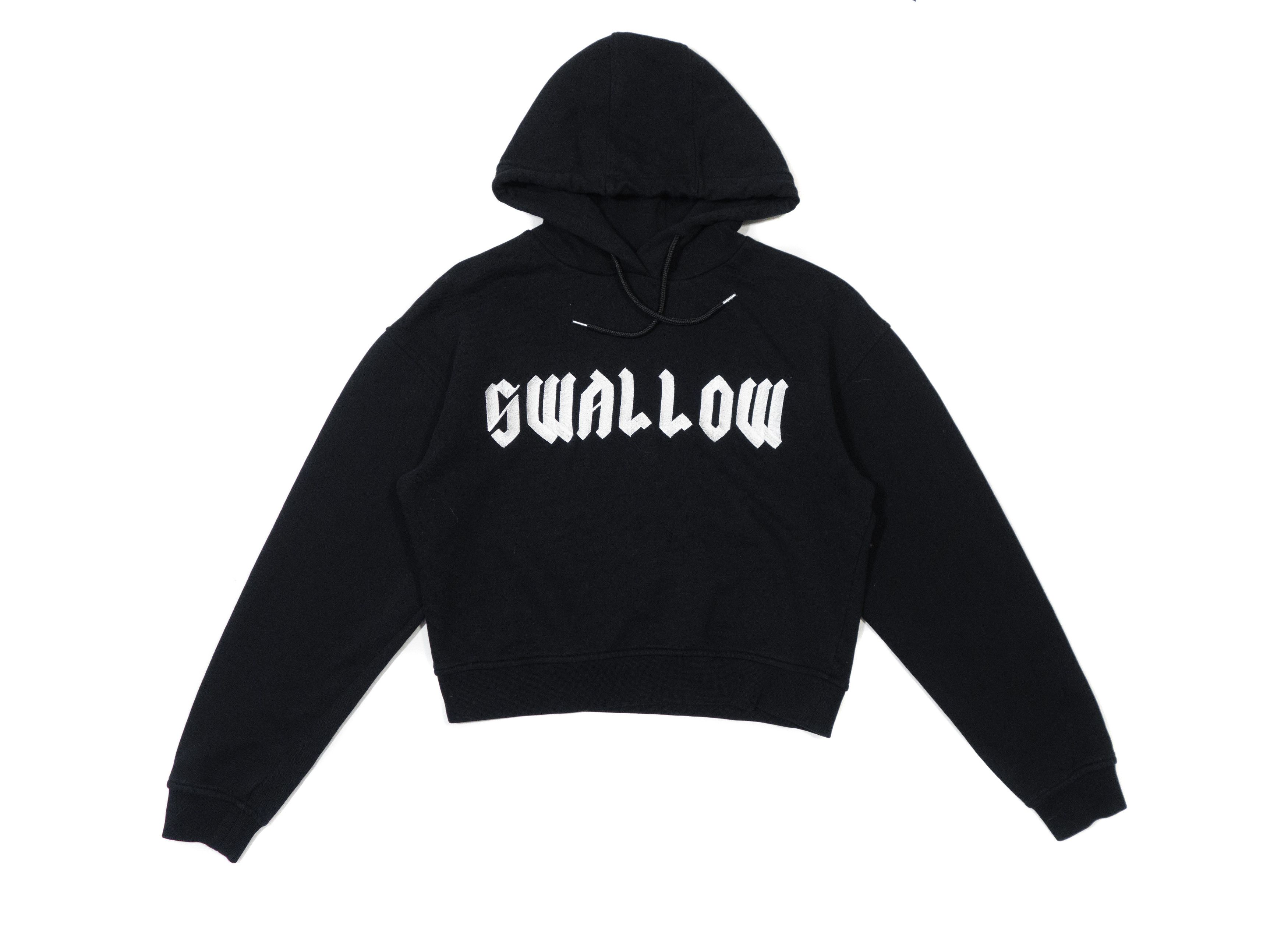 McQ Alexander McQueen Swallow Embroidered Logo Cropped Hoodie Size M / US 6-8 / IT 42-44 - 1 Thumbnail