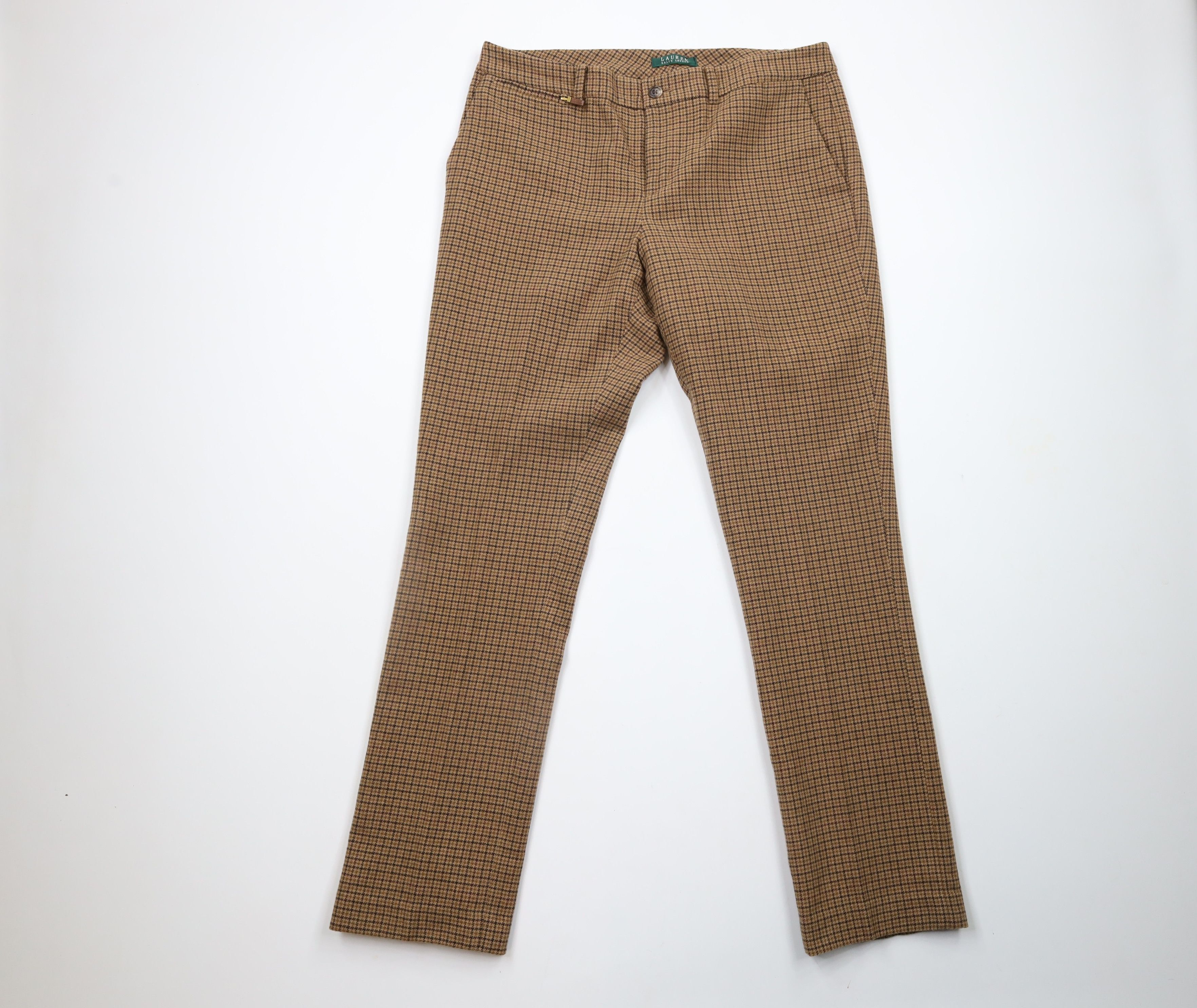 Ralph Lauren × Vintage Vintage 90s Ralph Lauren Houndstooth Checkered Chino Pants Size 32" / US 10 / IT 46 - 1 Thumbnail