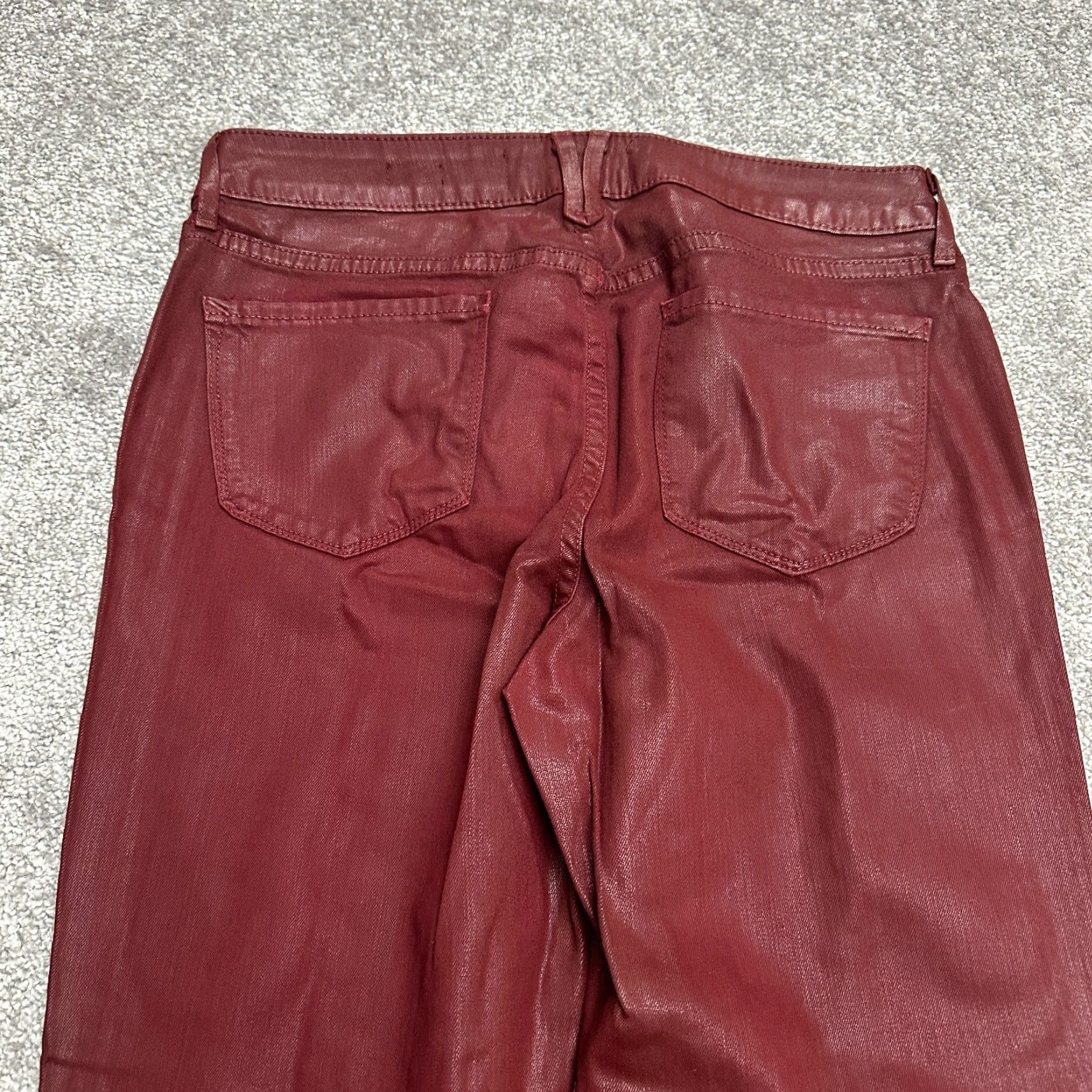 Vintage Divine Rights Of Denim Jeans Ankle Crop Womens 29 Red Cabernet Mid Rise 30x27 Size 29" - 4 Thumbnail