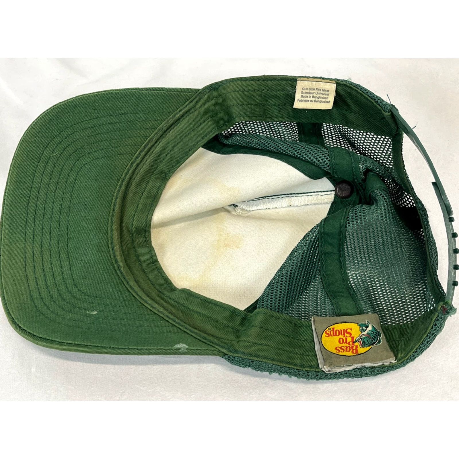 Bass Pro Shops Bass Pro Shops Trucker Hat Baseball Cap GUC OSFM SnapBack Green Baseball Cap Men One Size OSFM Size ONE SIZE - 6 Thumbnail
