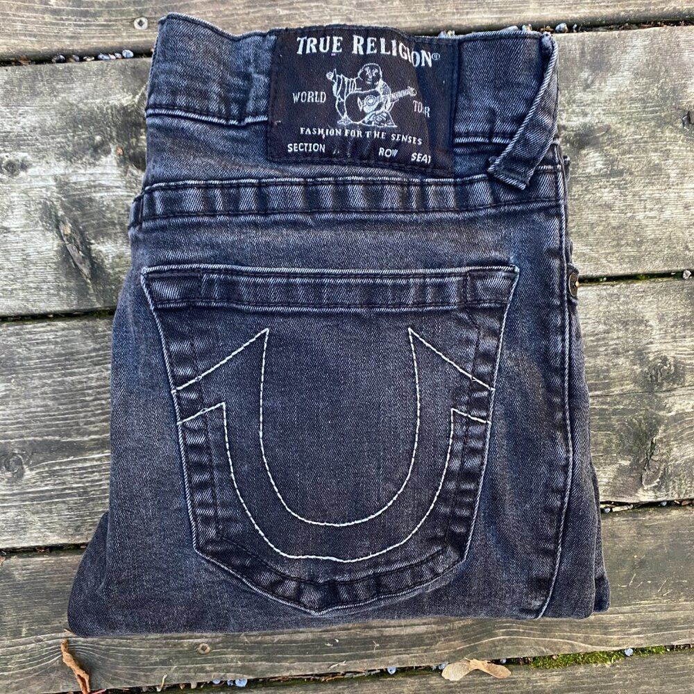True Religion True Religion Jeans Size 33 Geno Relaxed Slim Gray Size US 33 - 3 Thumbnail