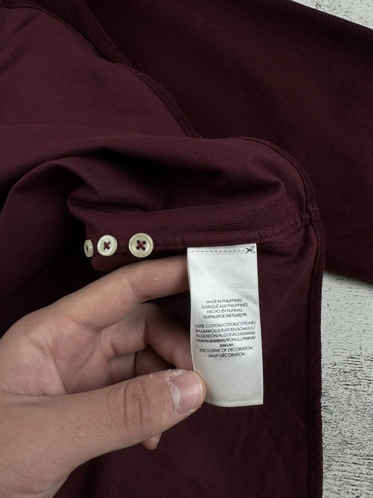 Polo Ralph Lauren Polo Ralph Velour Corduroy Cherry Button Longsleeve Shirt Size US XL / EU 56 / 4 - 11 Thumbnail