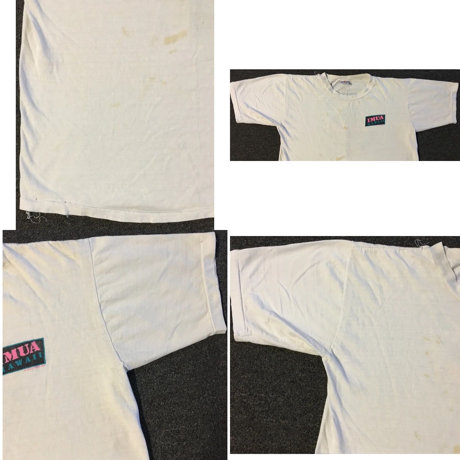 Vintage VINTAGE 80s Stegosaurus Beer Hawaii Shirt Mens Small White Distressed Grunge Band Tee S M Beach Bar humor Size US S / EU 44-46 / 1 - 8 Thumbnail