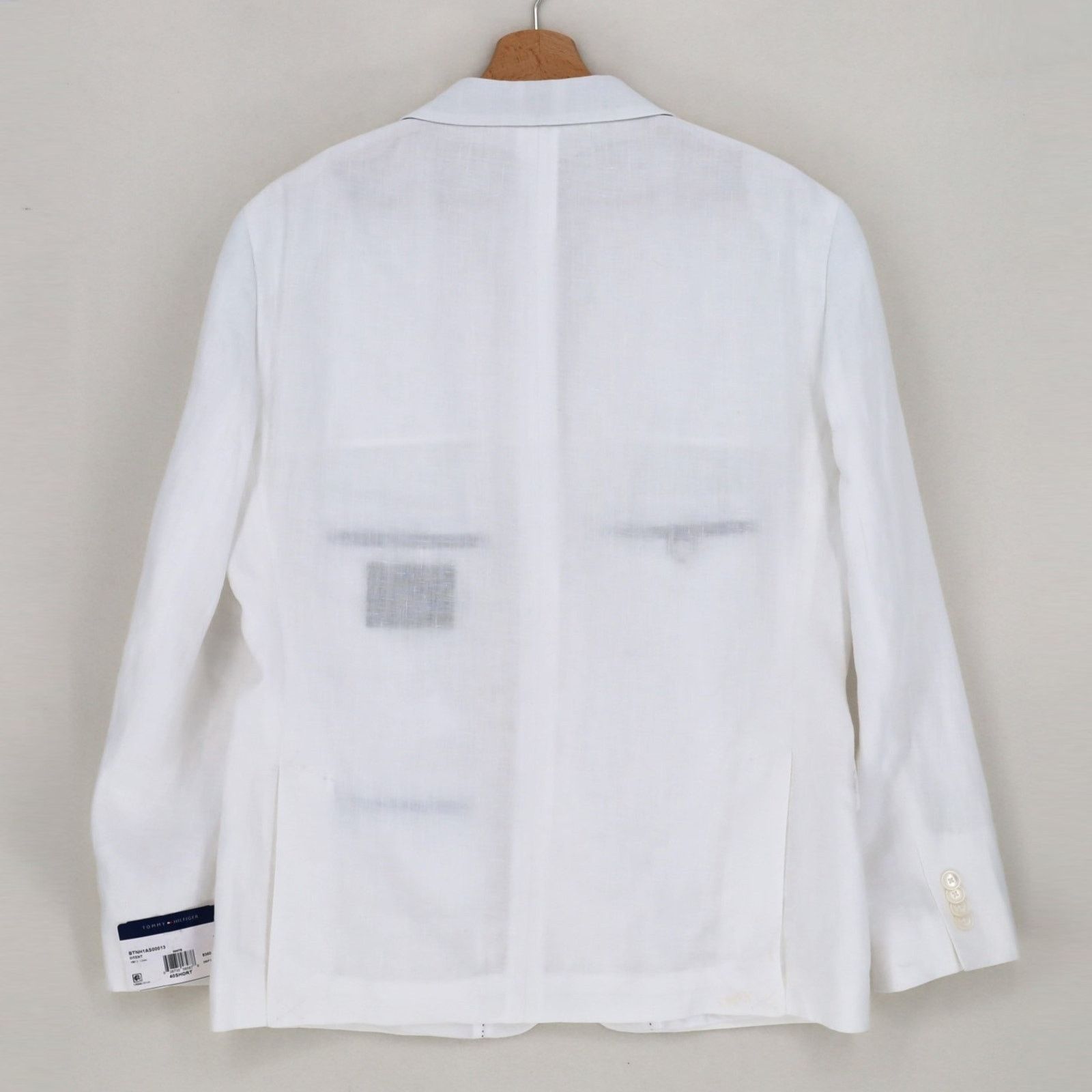 Tommy Hilfiger Tommy Hilfiger Men's White Linen Modern Suit Jacket Size 40S Size 40S - 7 Thumbnail