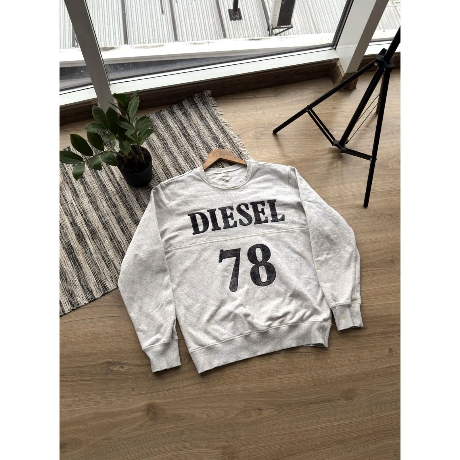 Diesel VINTAGE Diesel Big Logo Y2K Style Gray Sweatshirt Men XL Shirt Size US XL / EU 56 / 4 - 3 Thumbnail