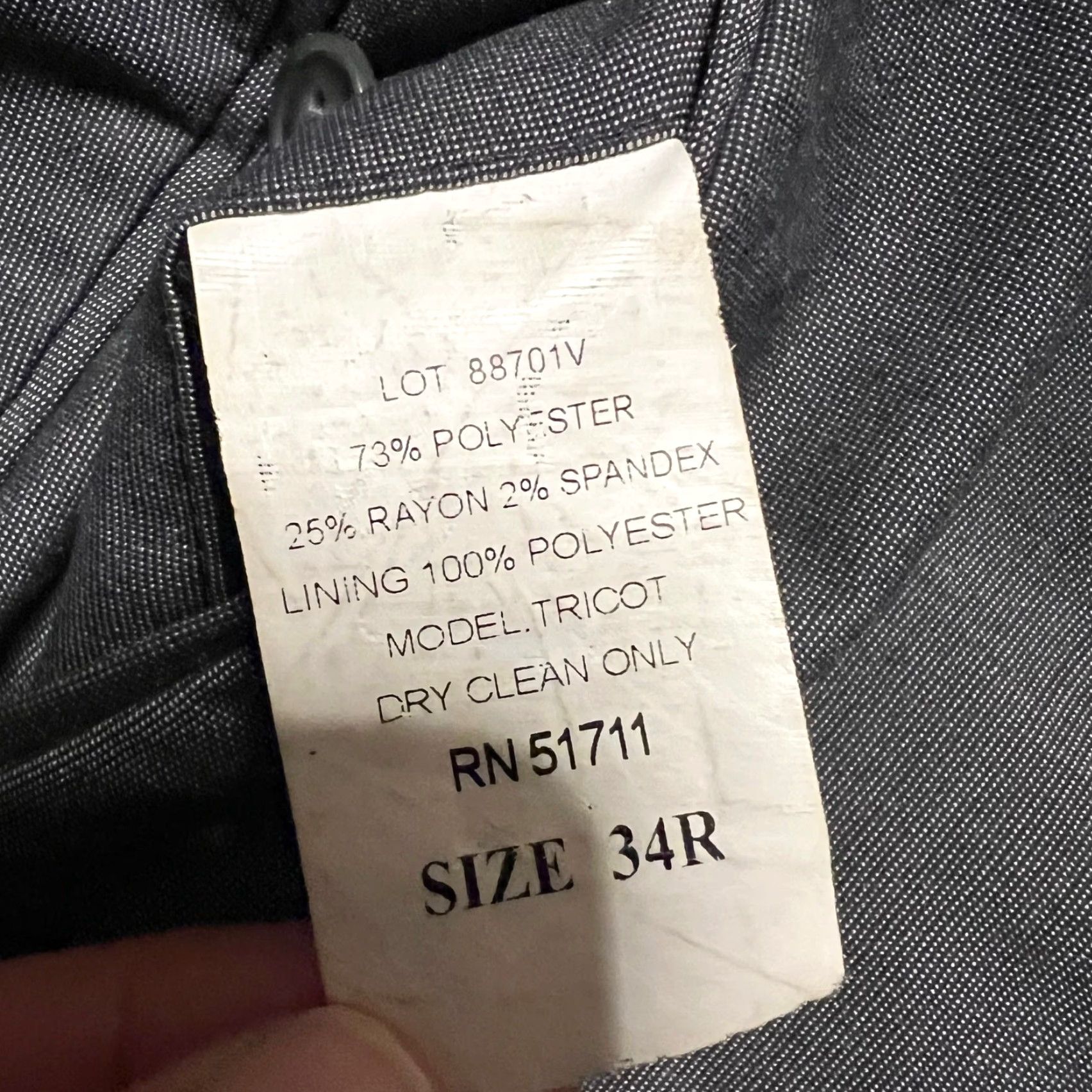 John Varvatos John Varvatos Pants Mens 34 Tricot Dress Slacks Trousers Gray Mens 34 Regular Gray Dress Pants 32 Inseam Size US 34 / EU 50 - 5 Thumbnail