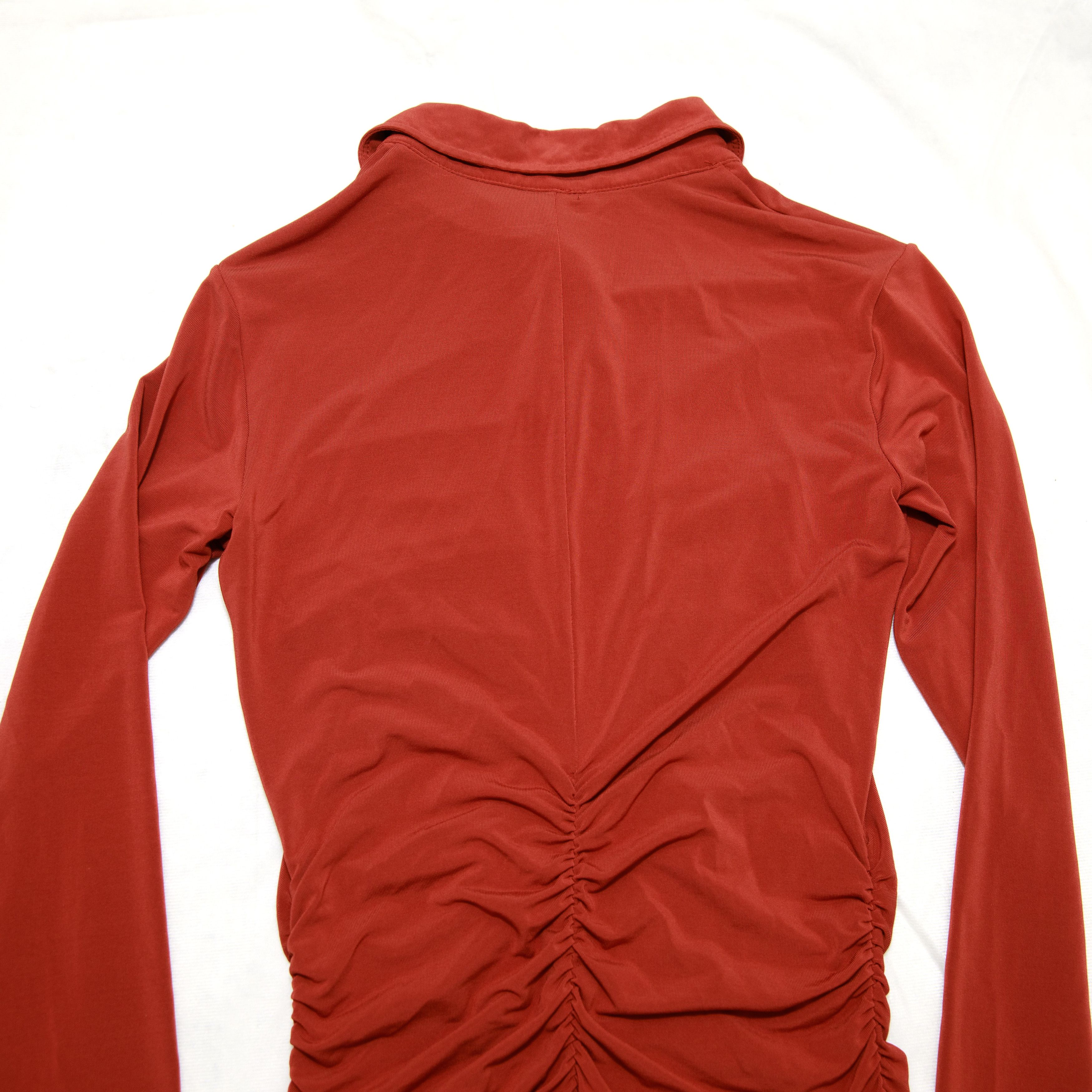 A.L.C. A.L.C. Larsen Brown Ruched Long Sleeve Minidress Buttons XS Size XS / US 0-2 / IT 36-38 - 11 Thumbnail