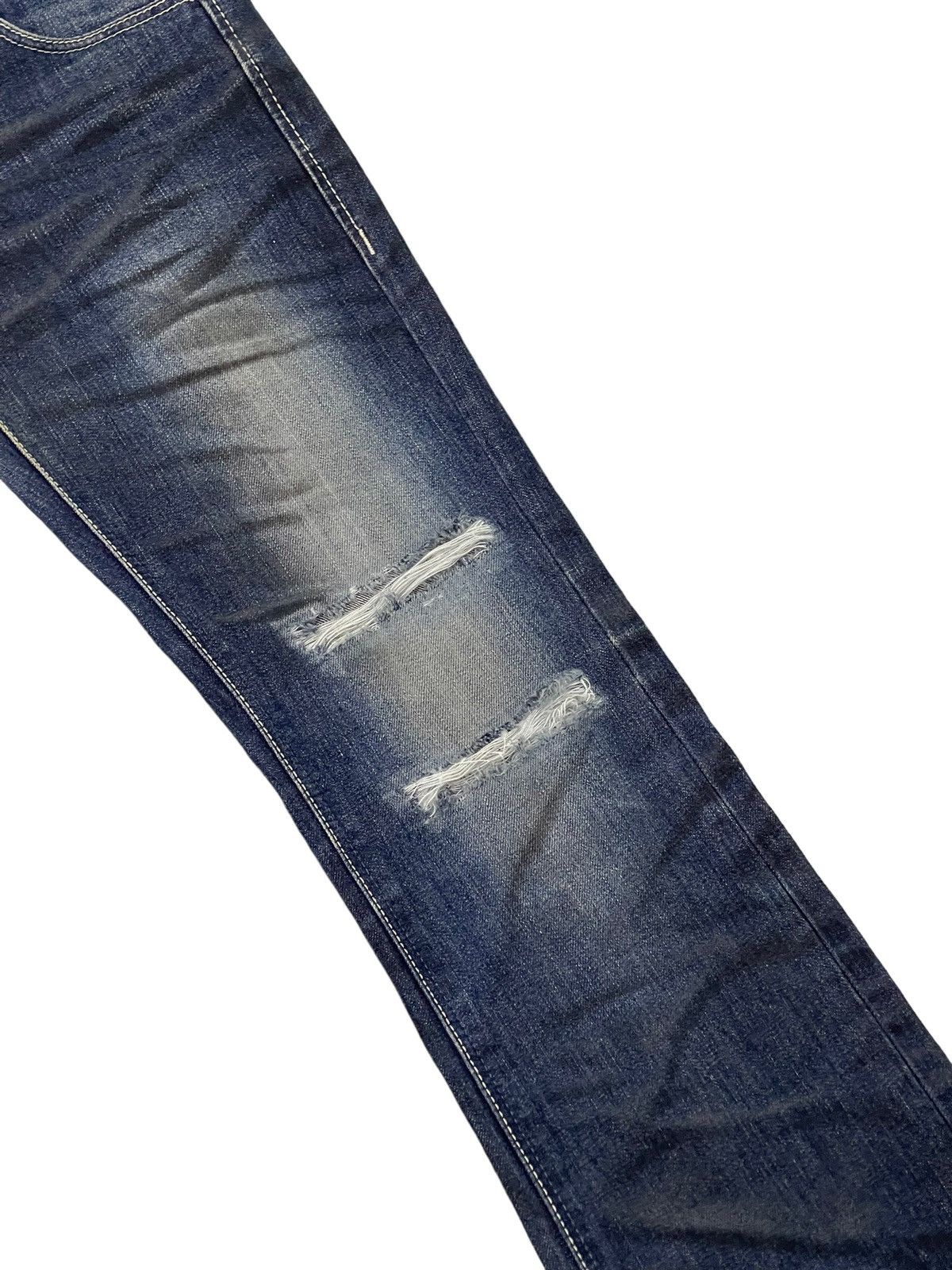 Japanese Brand Flare Jeans Murder License Distress Low Rise Honeycomb 7🟦3 Size US 30 / EU 46 - 7 Thumbnail