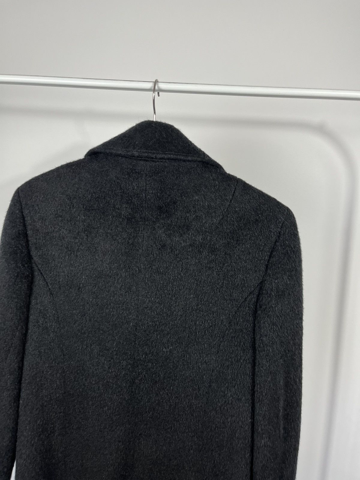 Other Vintage Black Wool Mohair Coat Women Button Mid Length Size M / US 6-8 / IT 42-44 - 17 Thumbnail