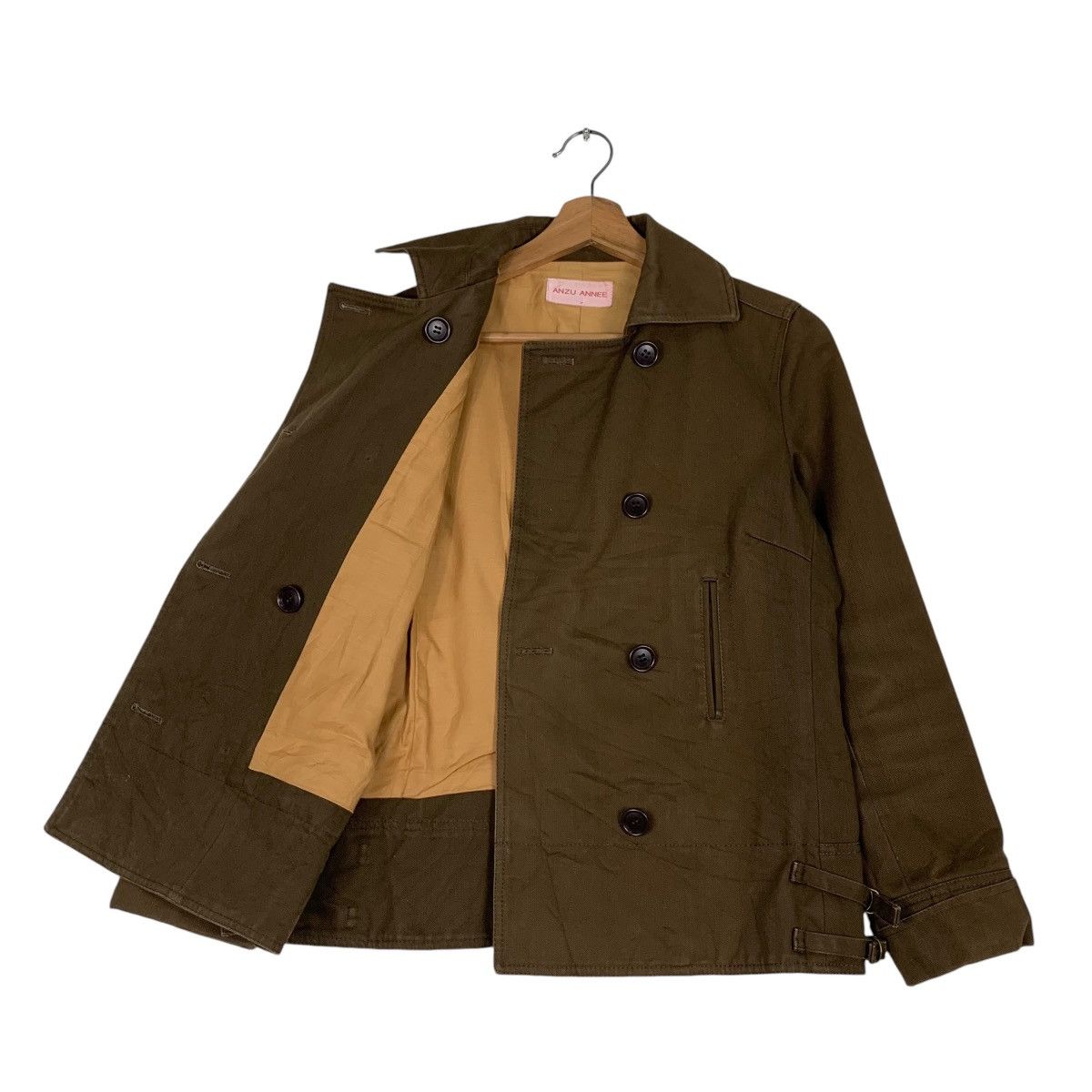 Japanese Brand ANZU ANNEE Brown Double Breasted Coat #1253-C57 Size M / US 6-8 / IT 42-44 - 9 Thumbnail