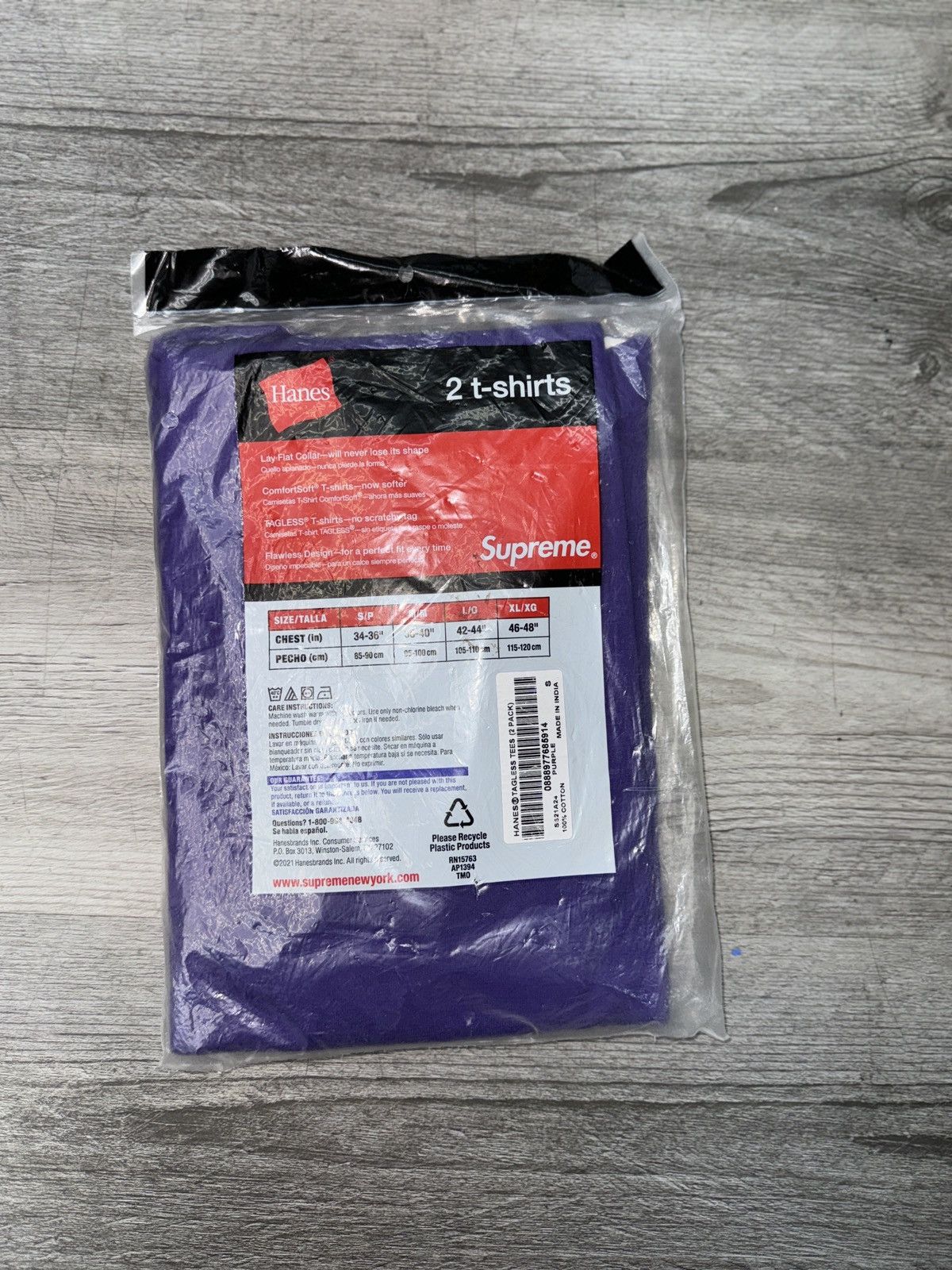 Supreme Supreme Hanes tagless tee (2pack) Size US S / EU 44-46 / 1 - 3 Thumbnail