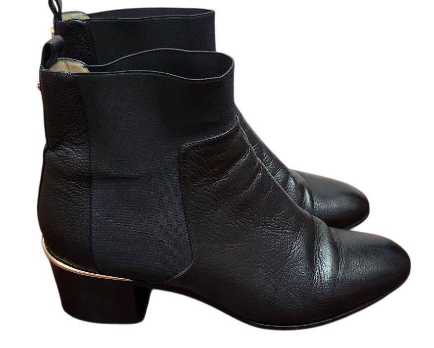 Jimmy Choo Jimmy Choo Black Leather Chelsea Ankle Boots US10/EU41 Size US 10 / IT 40 - 2 Thumbnail