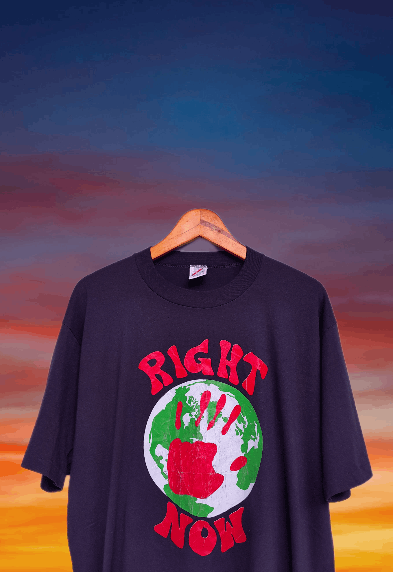Rap Tees Vintage 90s Save Earth Right Now raptee style Size US XL / EU 56 / 4 - 3 Thumbnail