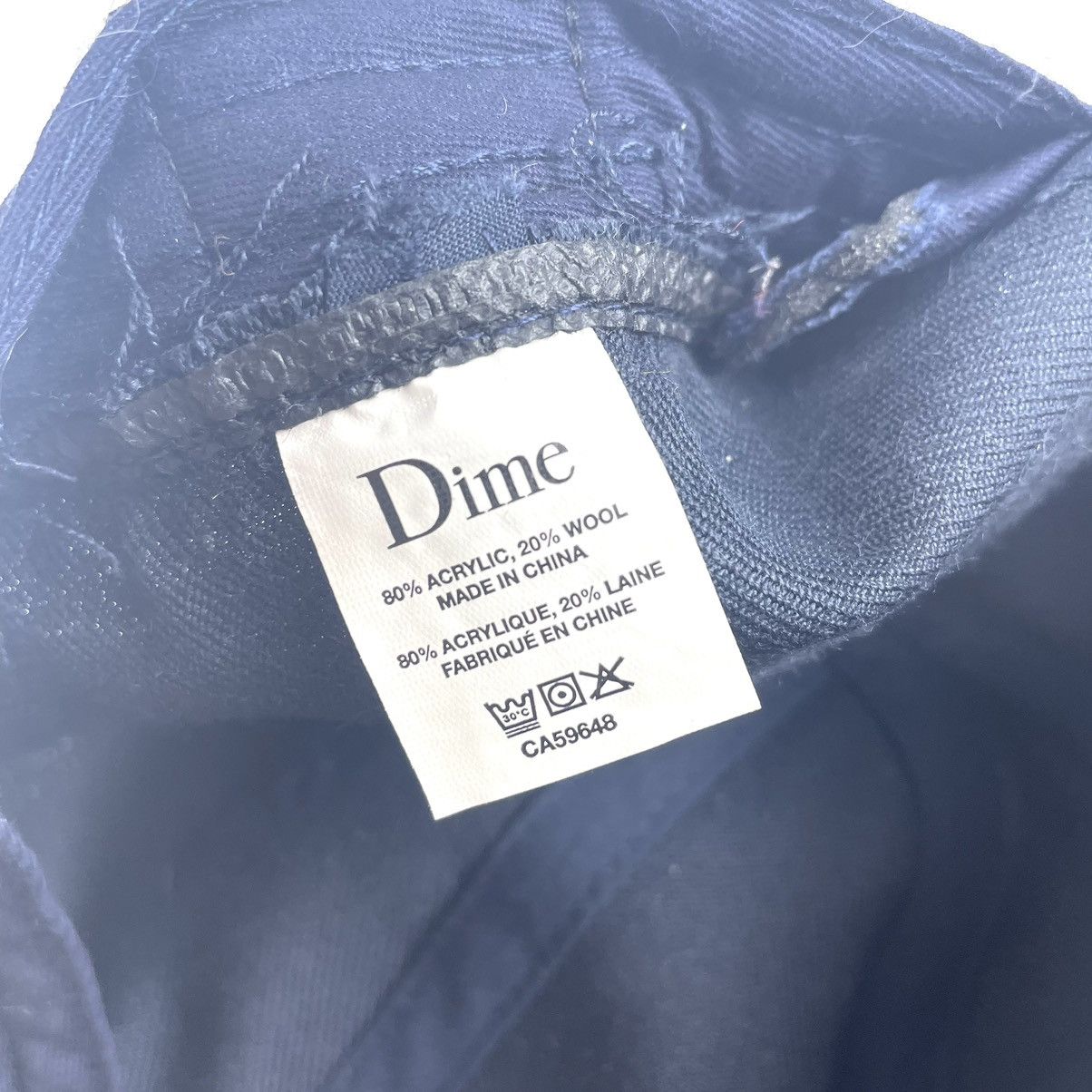 Dime Navy Blue Dime Skateboarding Cap Size ONE SIZE - 6 Thumbnail