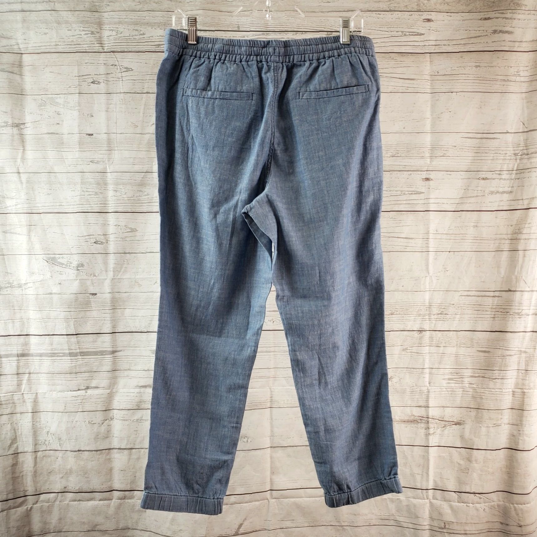 Vintage VINTAGE Point Sur Womens Seaside Pant Chambray 10P Blue Drawstring Mid Rise Jogger Cotton Pants Womens 10P Blue Chambray Seaside Pant Size 32" / US 10 / IT 46 - 3 Thumbnail