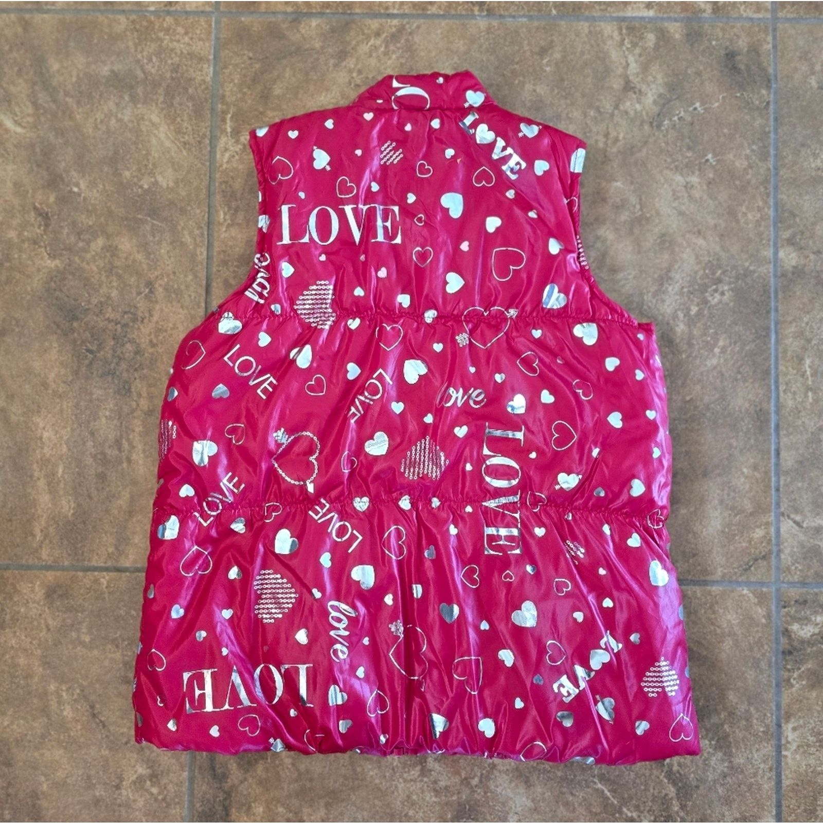Faded Glory Red Love | FADED GLORY | Puffer Vest Size M / US 6-8 / IT 42-44 - 2 Thumbnail
