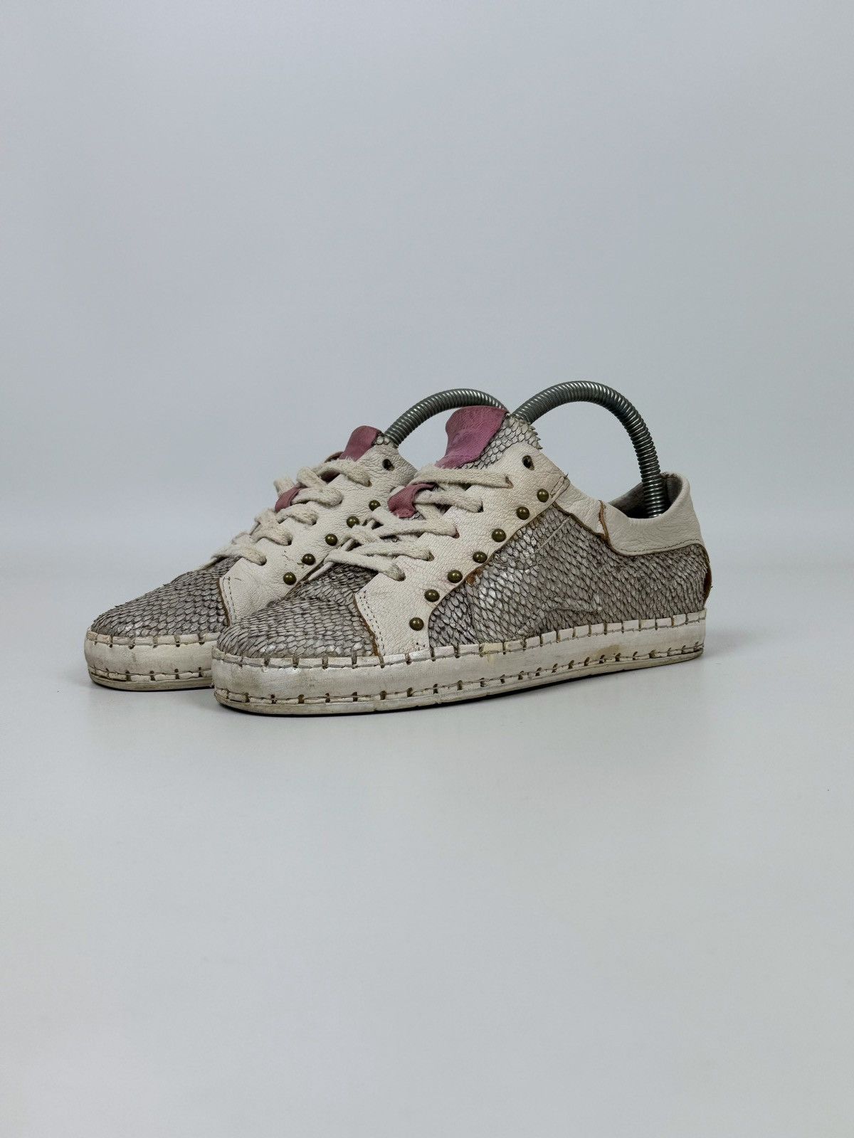 A.S.98 A.S.98 Snake Skin Low-Top Sneakers Size 37 Size US 7 / IT 37 - 2 Thumbnail