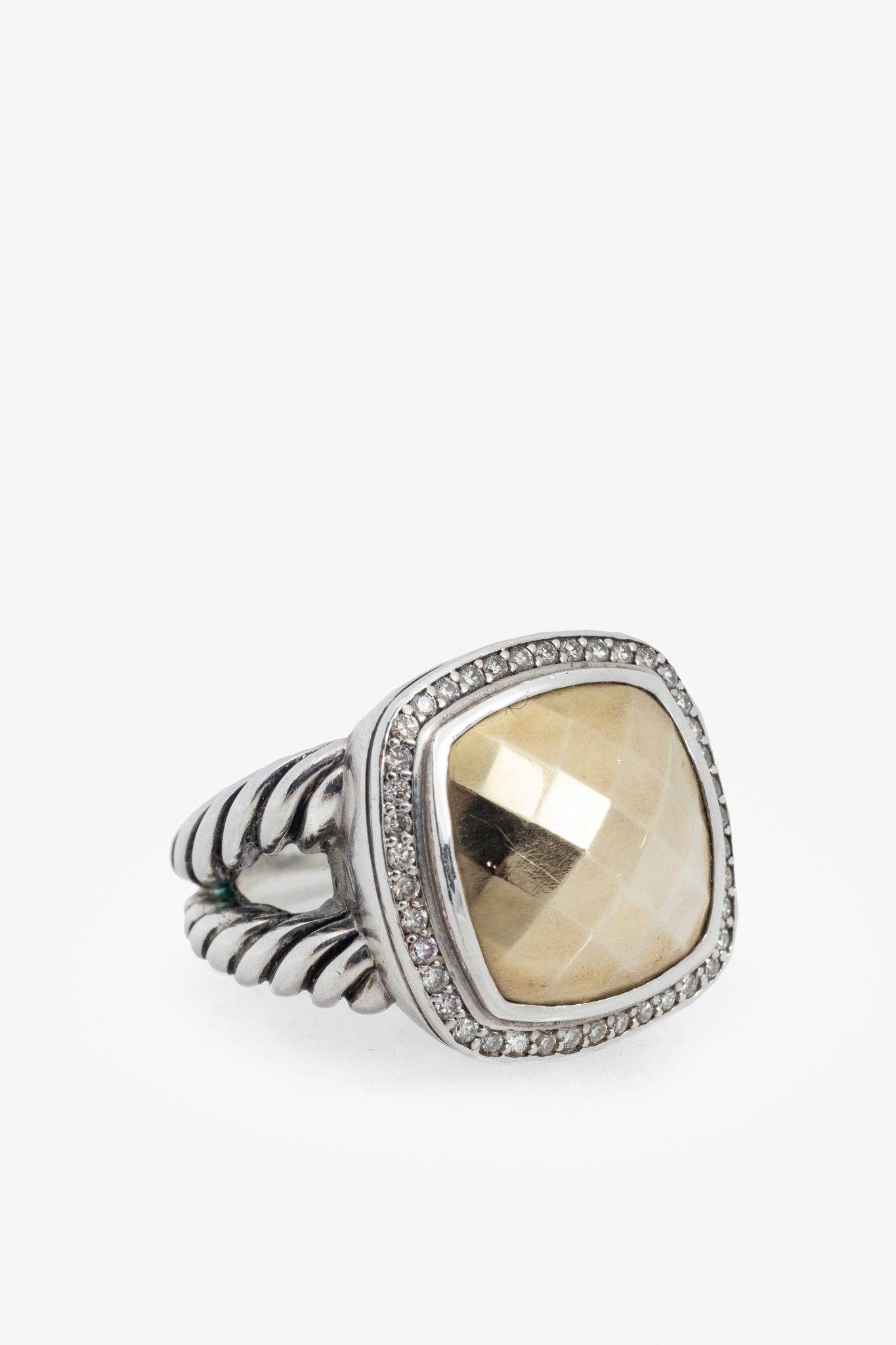 David Yurman Albion 18k Gold & Sterling Silver Diamond Ring