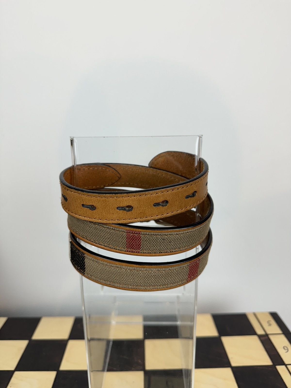 Burberry Leather belt Burberry y2k original luxury casual item Size ONE SIZE - 3 Thumbnail
